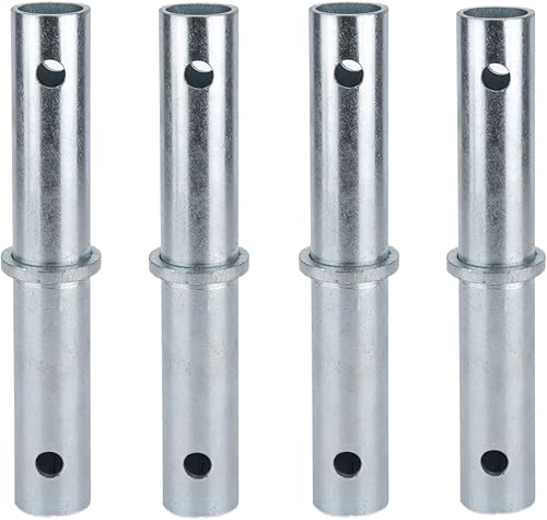 Pasador de acoplamiento de andamio resistente de 1-516 pulgadas de diámetro exterior x 9 pulgadas de largo con collar de 14 pulgadas, retenedores de