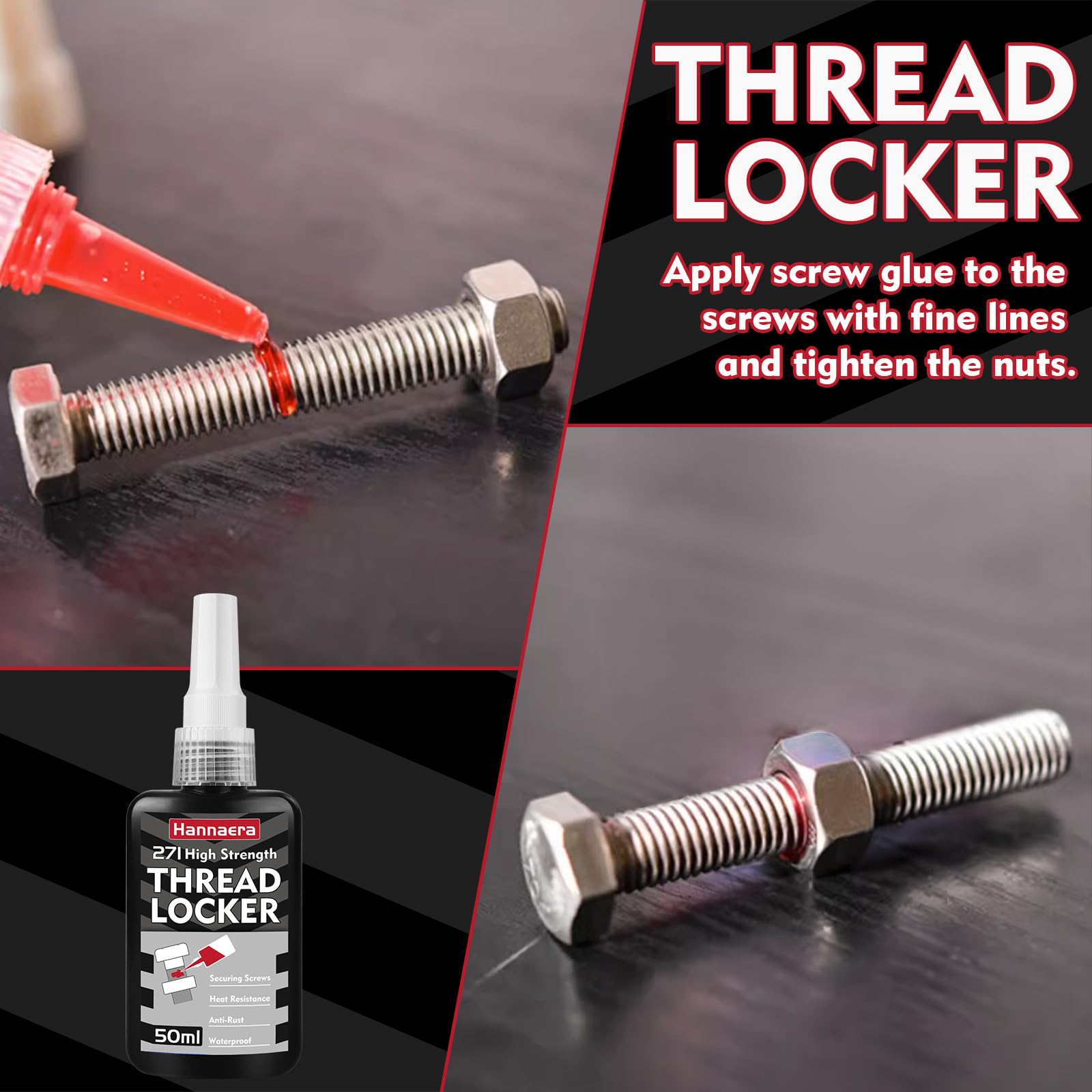 Snapklik.com : High Strength Thread Locker 271, Lock & Seal Nuts, Bolts ...