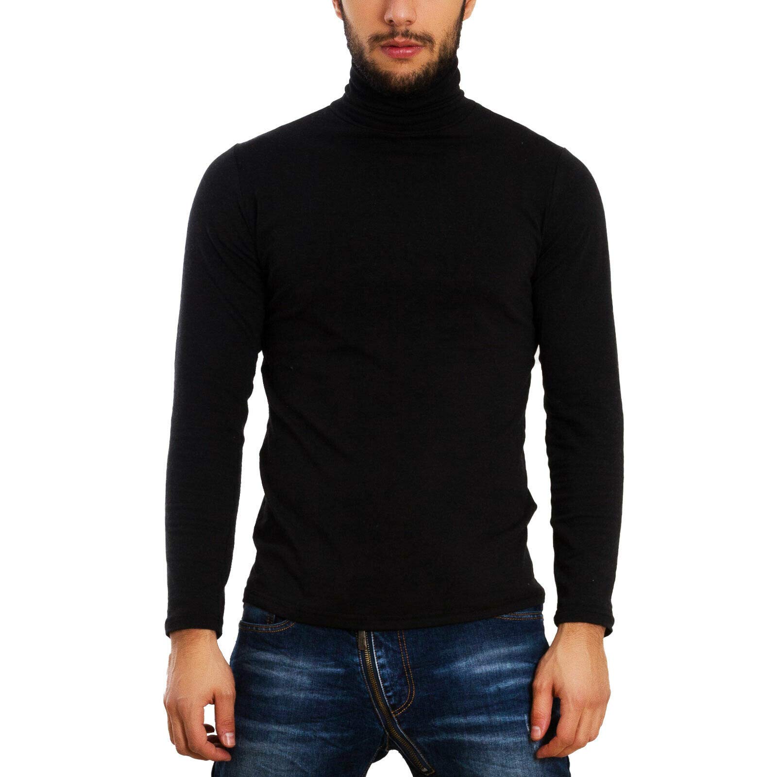 Toocool Camiseta de manga larga con cuello alto y cuello alto K107