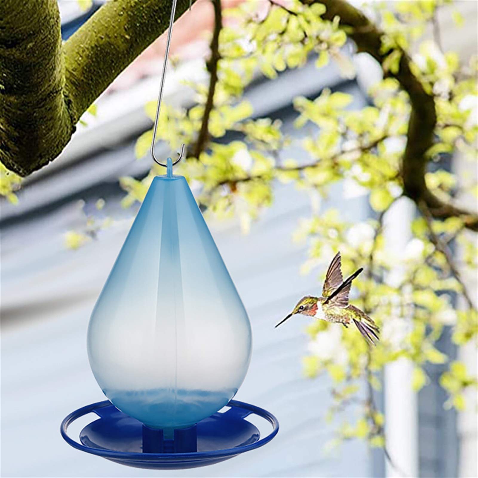 Vogelhäuschen Transparente Vogelzufuhr Vogel-Feeder Outdoor Wood Wild Bird Feeder Hängende Gartenplatz Außerhalb Dekoration Vogelfutter Verteiler Futterhaus
