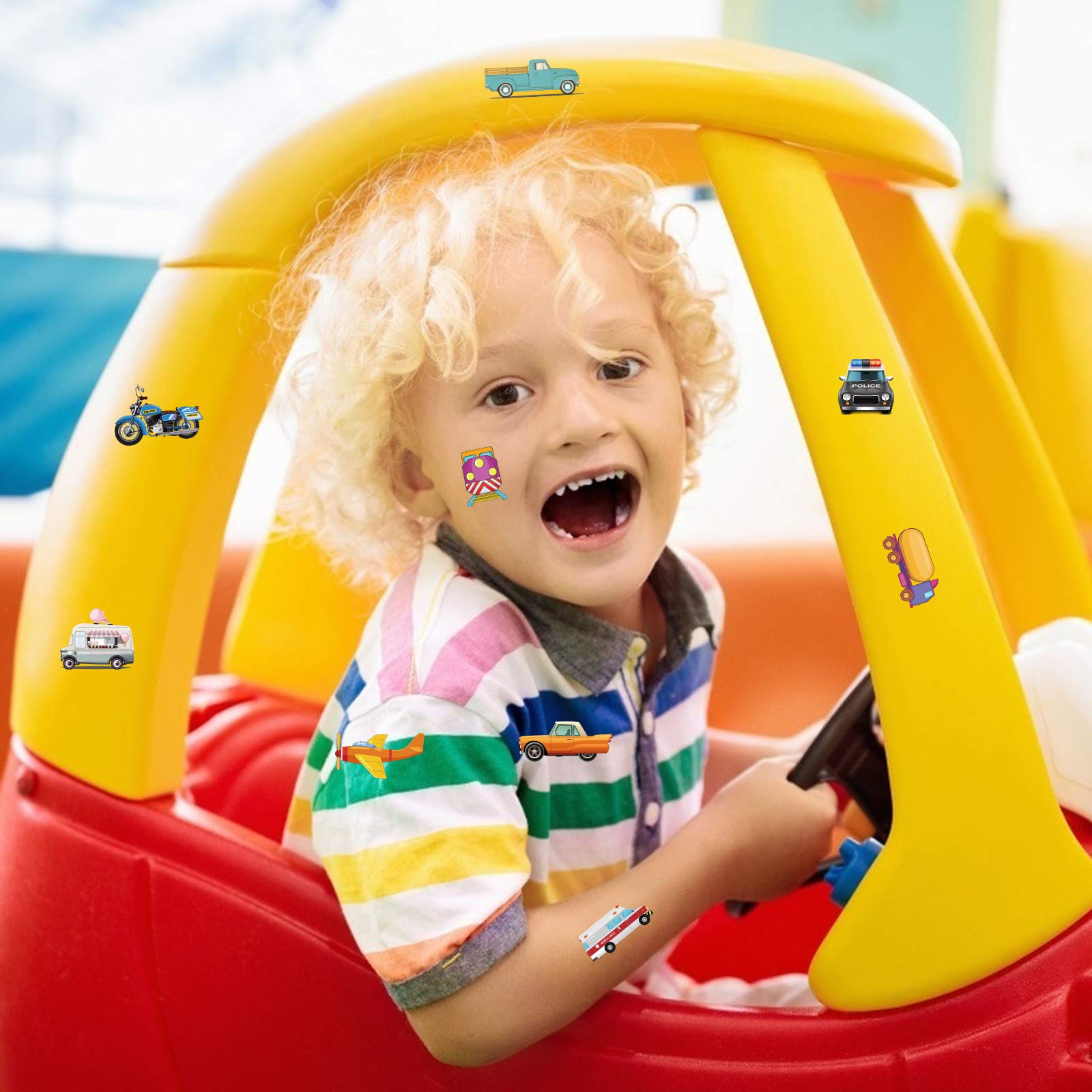 Buy ZERHOK Car Tattoo for Kids, 12 Sheets Vehicle Themed Temporary