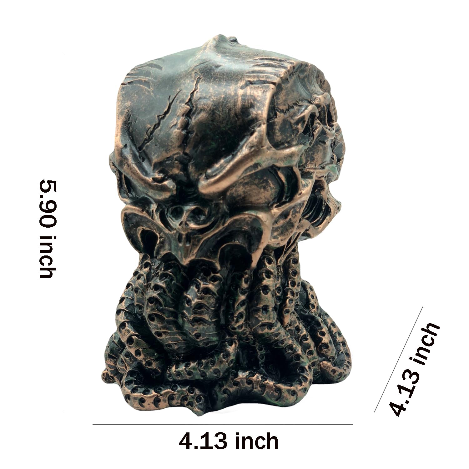 Zagxuade Cthulhu Skull Statue, Myths Legends Sea God Collectible Figurine, 6 Inches Tall ()