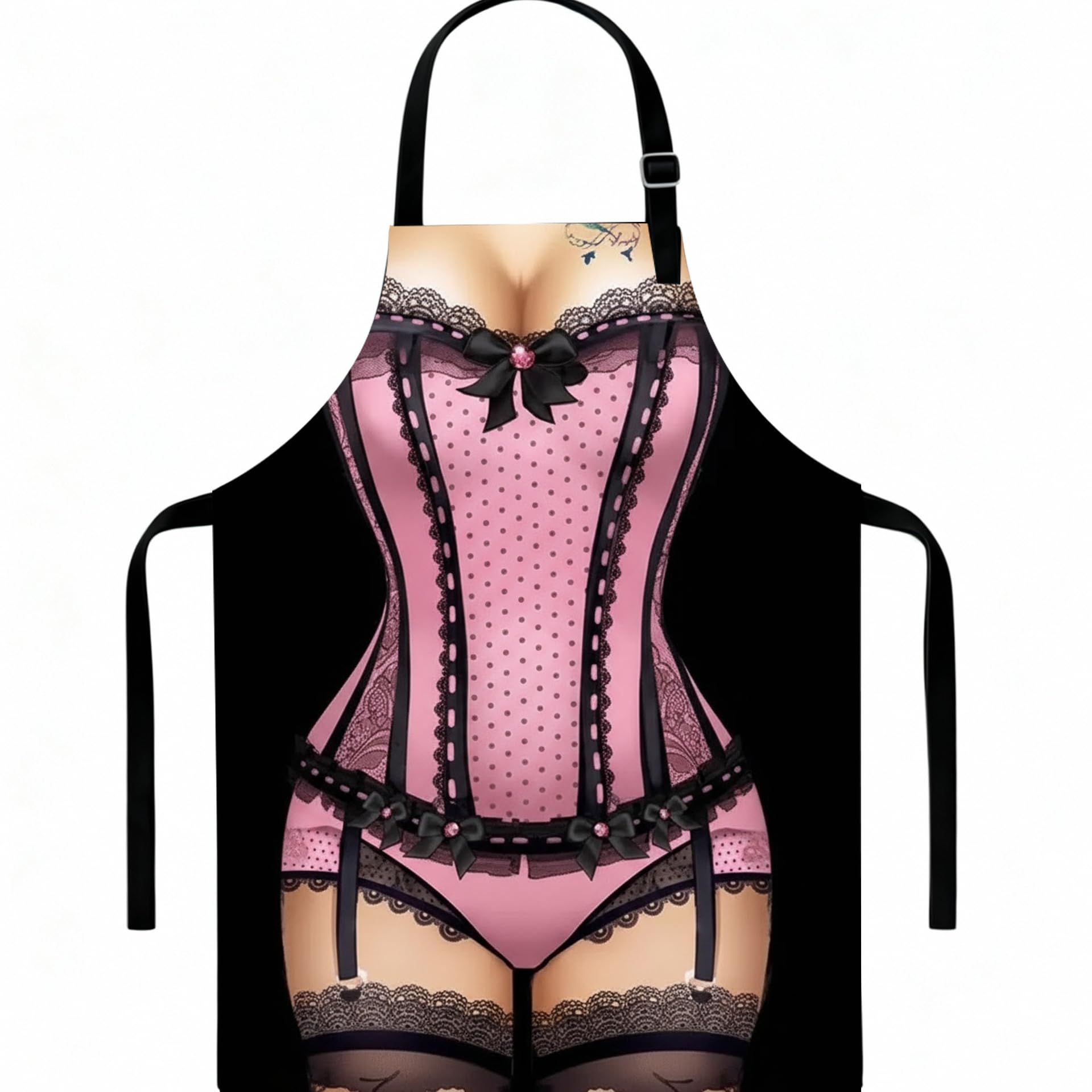 Cosysparks BBQ Apron Funny Aprons Sexy Apron for Barbecue Party Festival Joke Present Novelty Gifts (Pink Apron for Women)