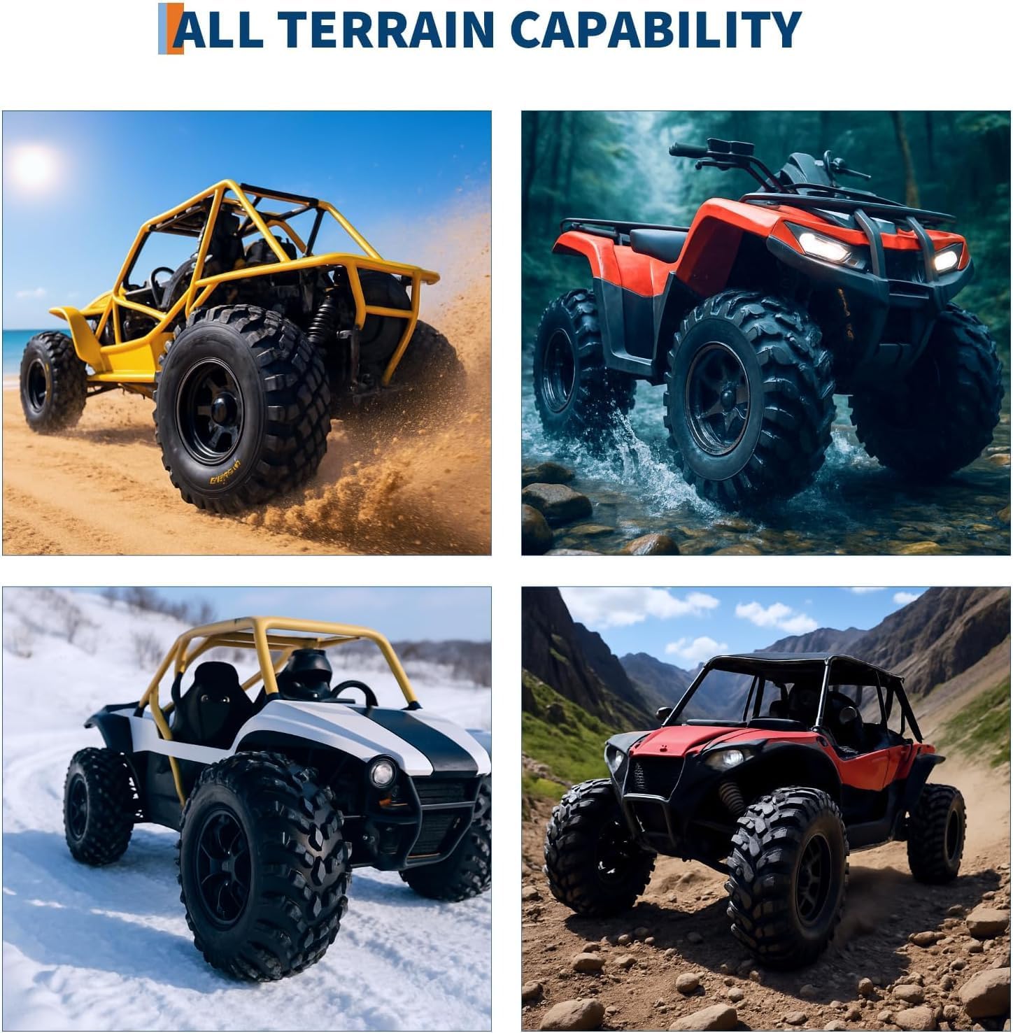 Towallmark Set of 2 | 25x8-12 ATV/UTV Tires 6PR Tubeless, 20mm Tread All-Terrain Tires for Mud, Sand & Trail Riding, Replacement Tires for Quad, Side by Side, Off-Road Vehicles