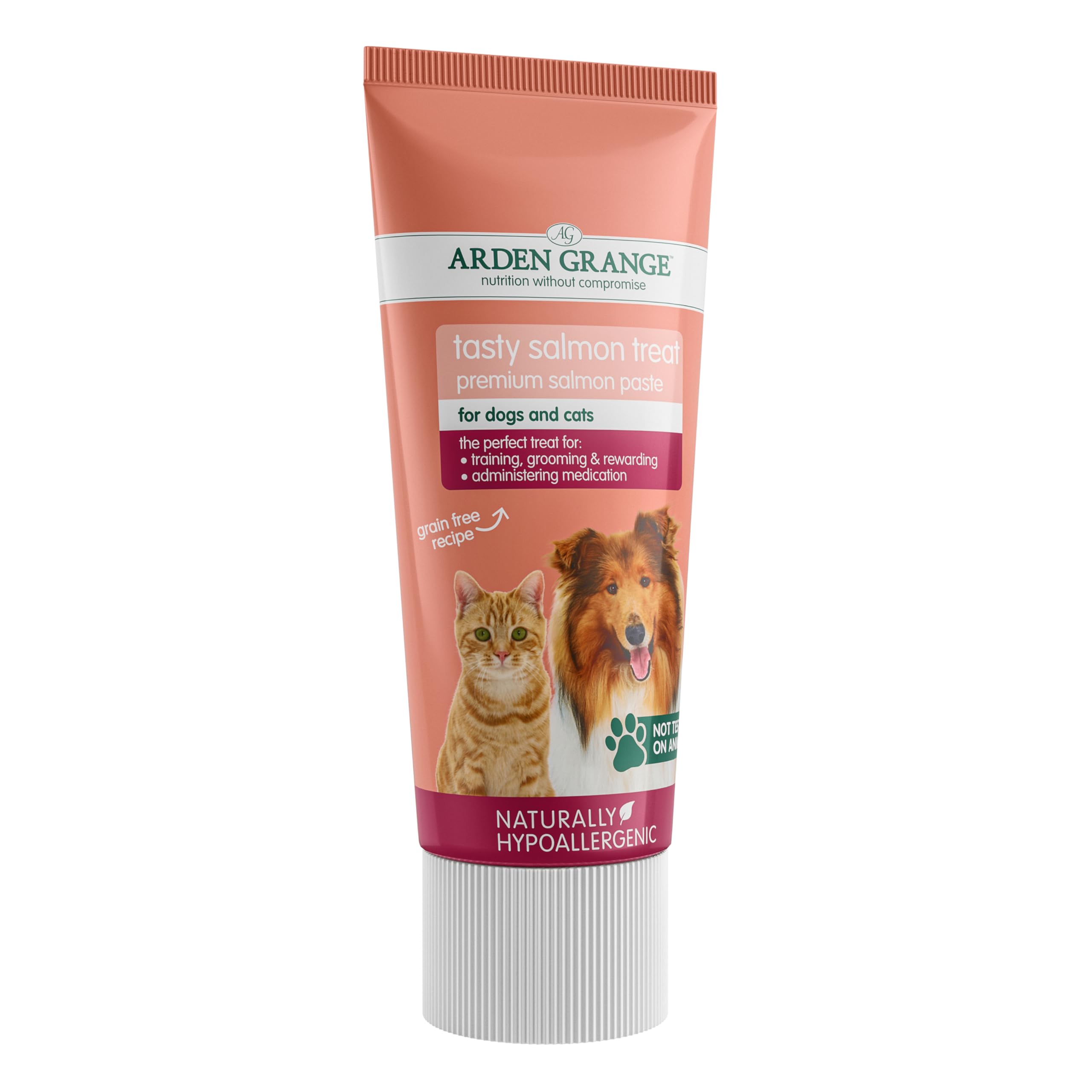Arden Grange Salmon Paste for Dogs & Cats 12 x 75 g, 40% Fresh Salmon Squeezable Treat & Food Topper, Grain Free - Image 3