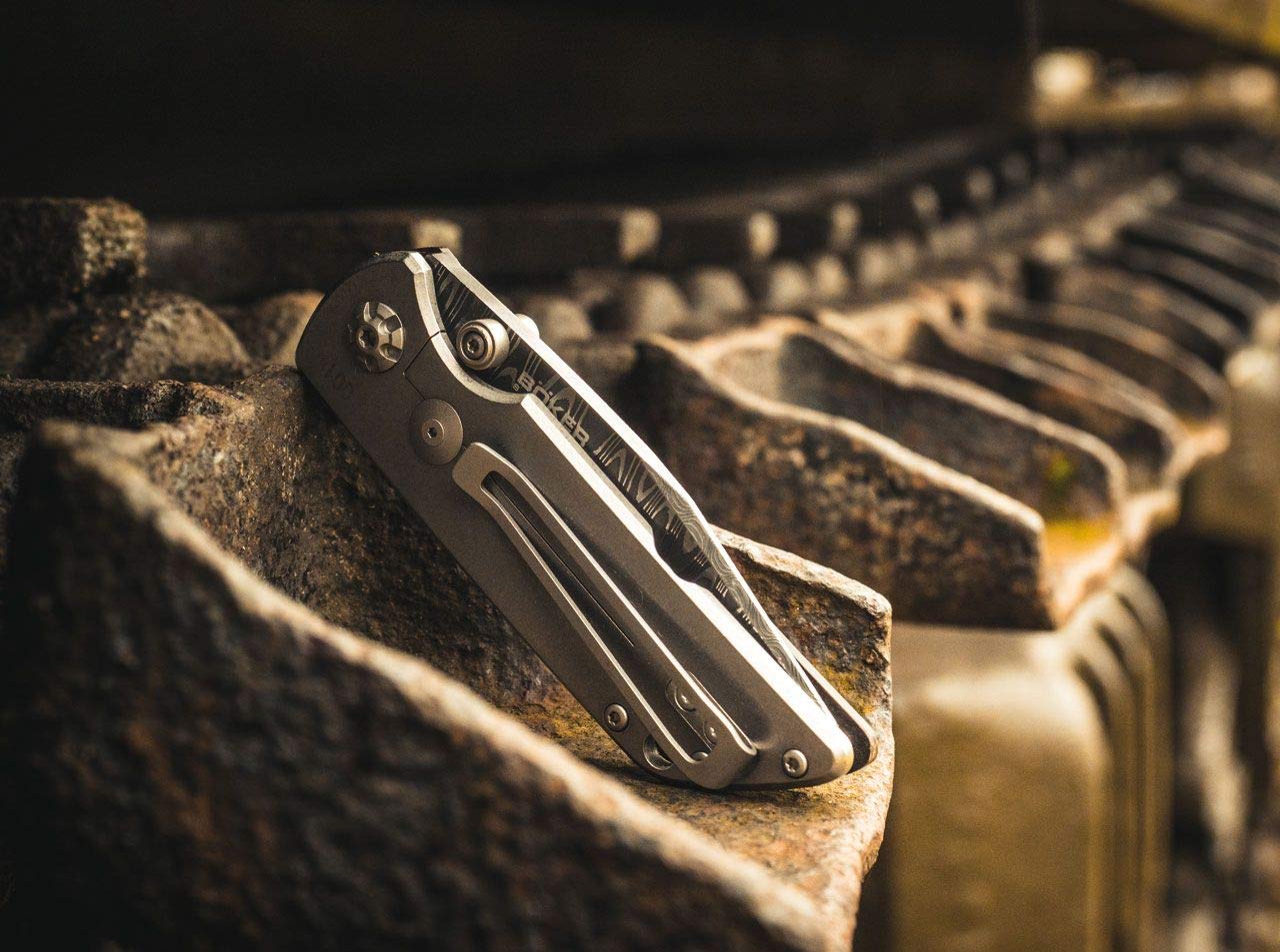 Böker Manufaktura Solingen M4 scyzoryk ze stali damasceńskiej Sherman/Micarta, czarny, długość ostrza: 7,70 cm, 110662DAM