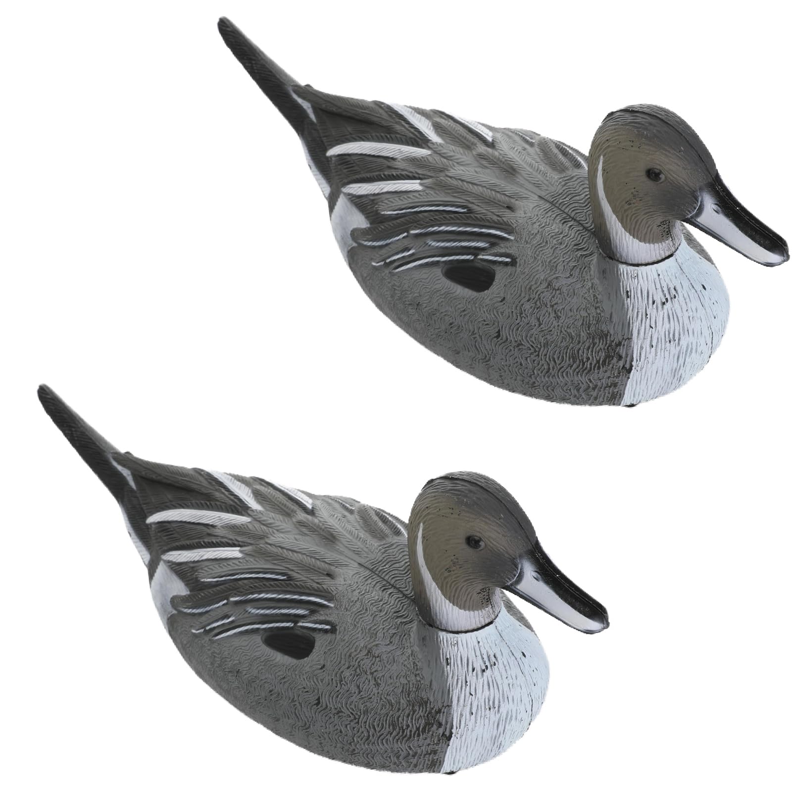Señuelo de pato para caza, equipo de decoración de jardín (paquete de 2 señuelos de pato de cola larga)