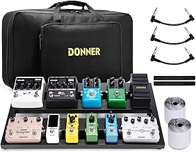 Donner Guitar Pedal Board Case DB-3 Aluminium Pedalboard 20'' x 11.4'' x 4'’ with Bag
