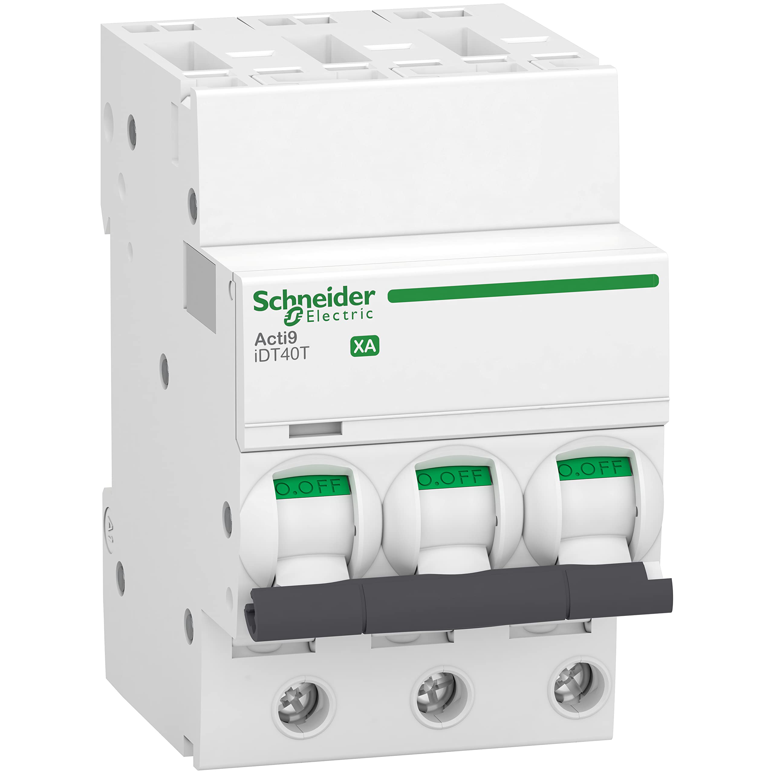 Schneider Electric - Acti9 iDT40T XA - disjoncteur modulaire - auto/vis - 3P - 20A - courbe C - 6kA - A9PA2320