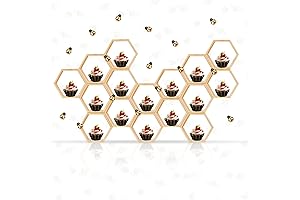 Hexagon Honeycomb Cupcake Stand with Bee Decorations