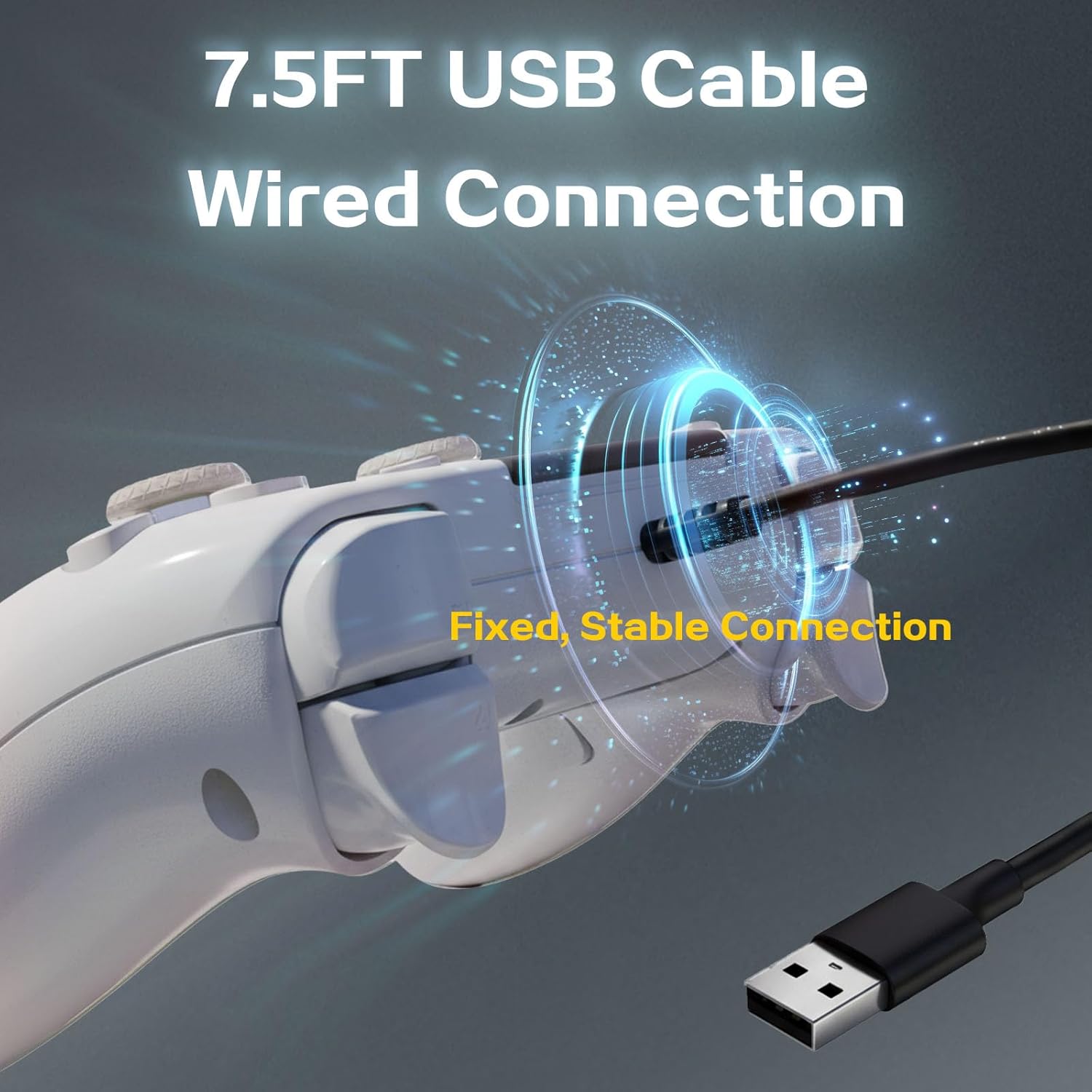 IWGAME RGB Wired Controller for PS-5/PC, Gaming Controller Support Programmable/Remap Turbo Functions, Hall Effect Trigger, Dual Vibration, 3.5MM Audio Jack, Compatible with PS-5/PS-4/PC/MAC/IOS/Android/Steam Deck(Blue,90 Inch) 8 71y7EWrnBmL. SL1500