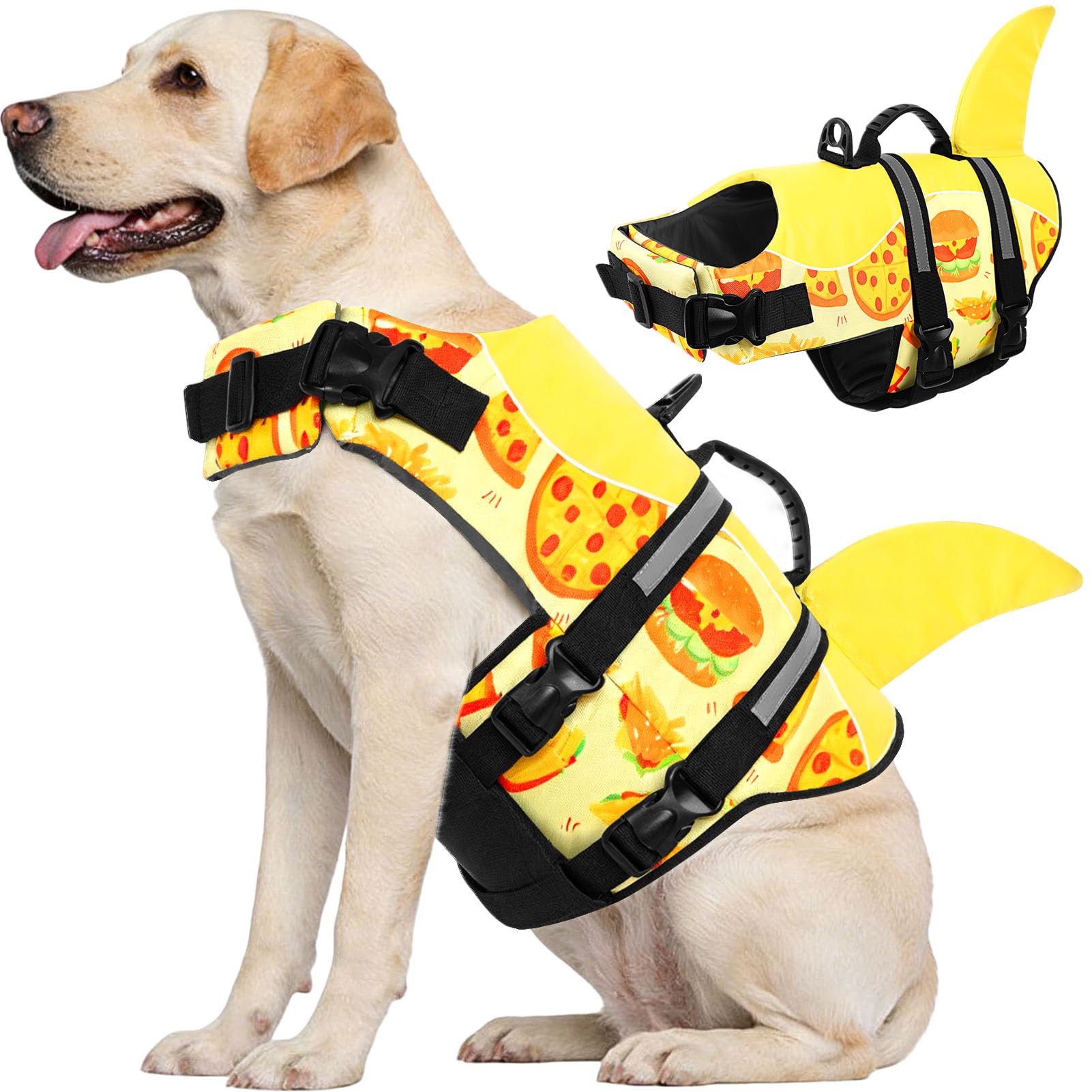 CITÉTOILE Hund Schwimmweste Hai für Kleine Mittlere und Große Hunde