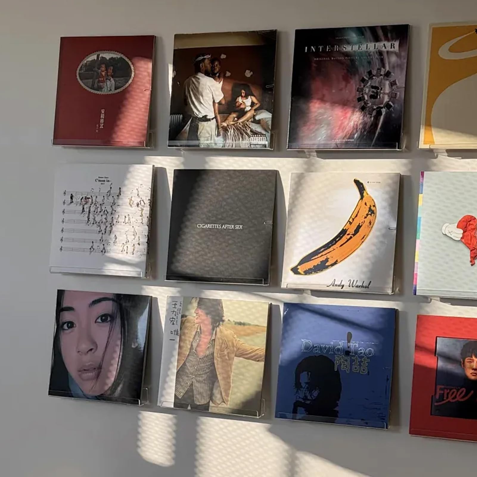 4 sztuki uchwytów ściennych na płyty winylowe, uchwyty na płyty winylowe, przezroczyste, uchwyt ścienny na płyty CD, akrylowy regał, na książki, zdjęcia, przedmioty kolekcjonerskie