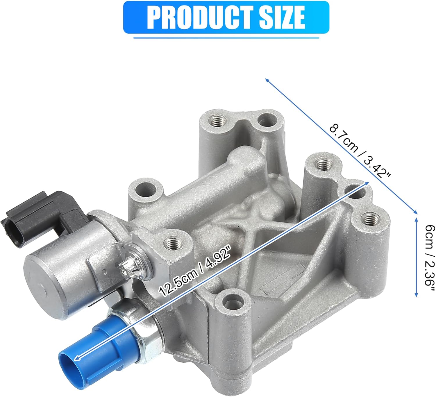 X AUTOHAUX Engine Variable Valve Timing VVT Solenoid with Sensor Gasket for Honda Accord Civic CRV Crosstour for Acura ILX TSX VTEC Solenoid Sensor Spool Valve 15811-R40-A01