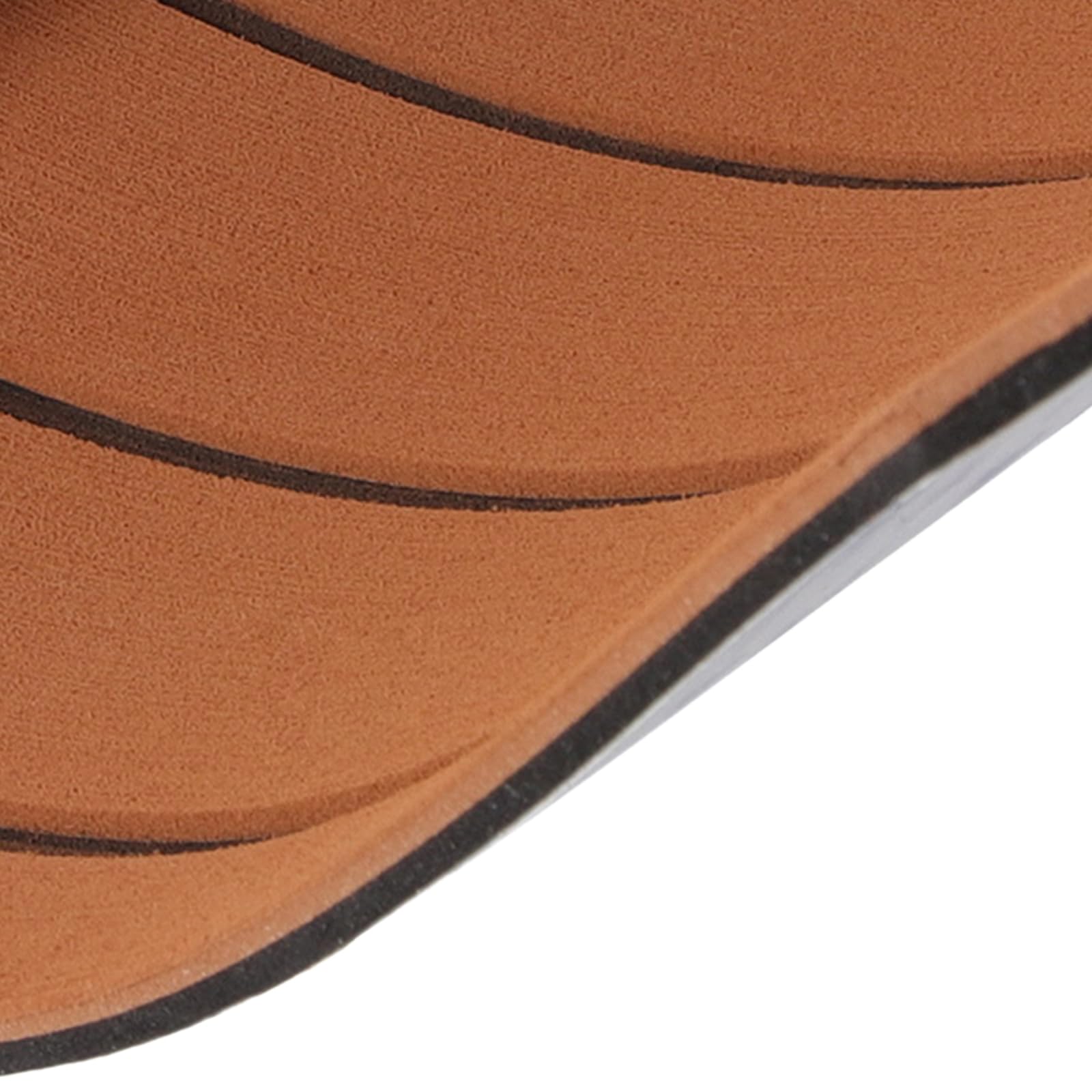 Tappeto a pavimento in finta teak, rivestimento ponte EVA schiuma 240 x 90 cm, spessore 6 mm, antiscivolo, autoadesivo, a righe, colore: marrone, nero, sicurezza solida, per yacht caravan, campeggio