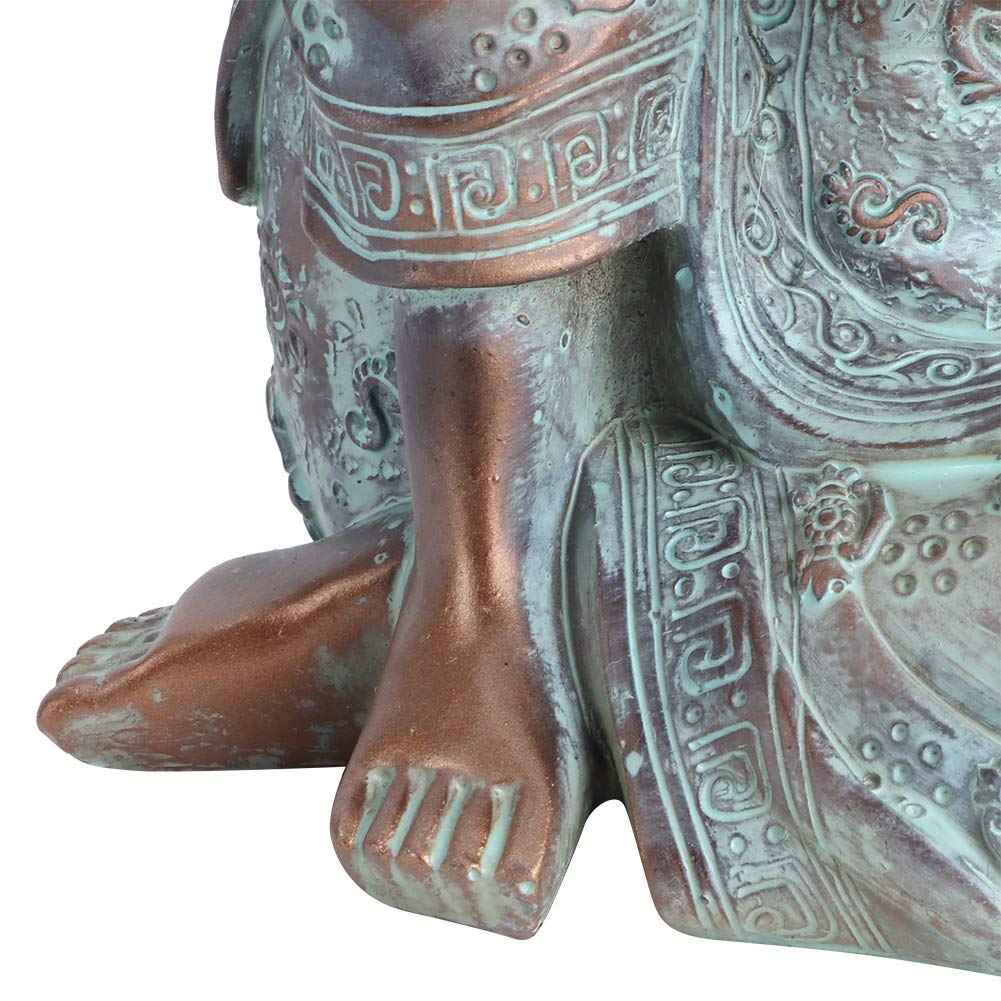 Zen Light Statua di Buddha Meditazione in Resina Antica - Decorazione Zen - 17 x 12,5 x 23 cm