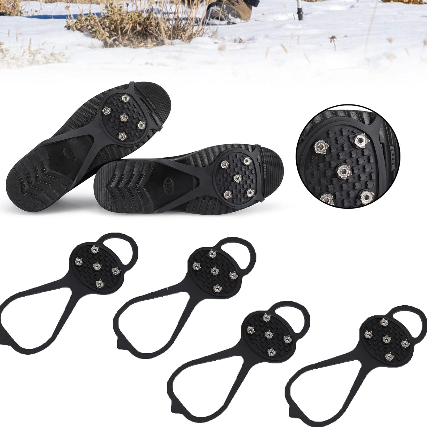 Walk Traction Cleats Non Slip Gripper Spike, Crampons for