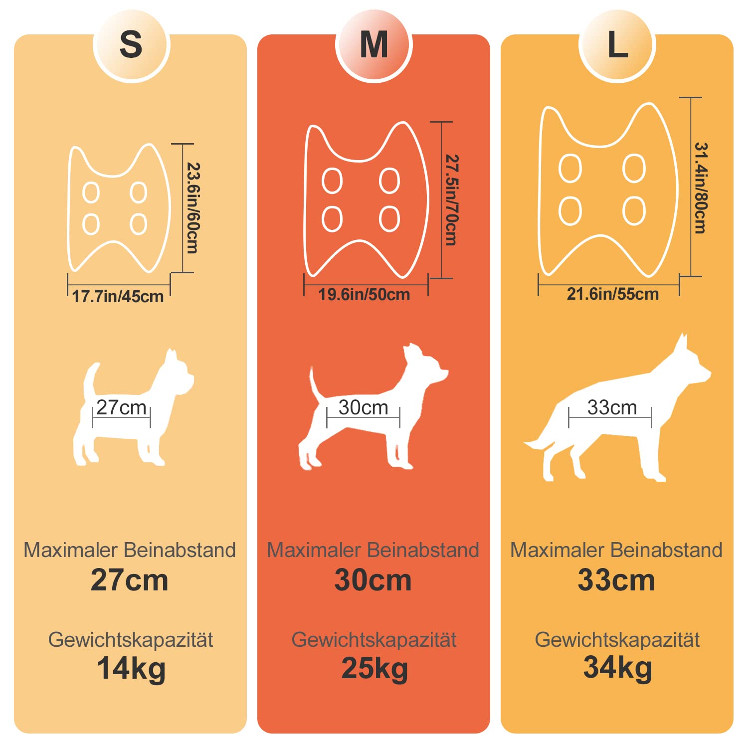 Hundepflege Hängematte | Mit S-Haken | Bis 50kg Tragkraft