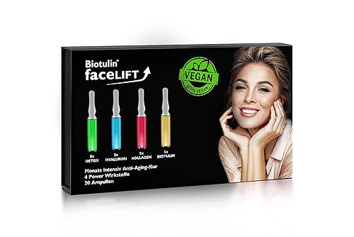 Miniatura 1 de BIOTULIN Facelift Ampollas 20 ampollas de suero  Sueros de desintoxicación hialurón colágeno y biotulina suero clarificante para el acné ácido