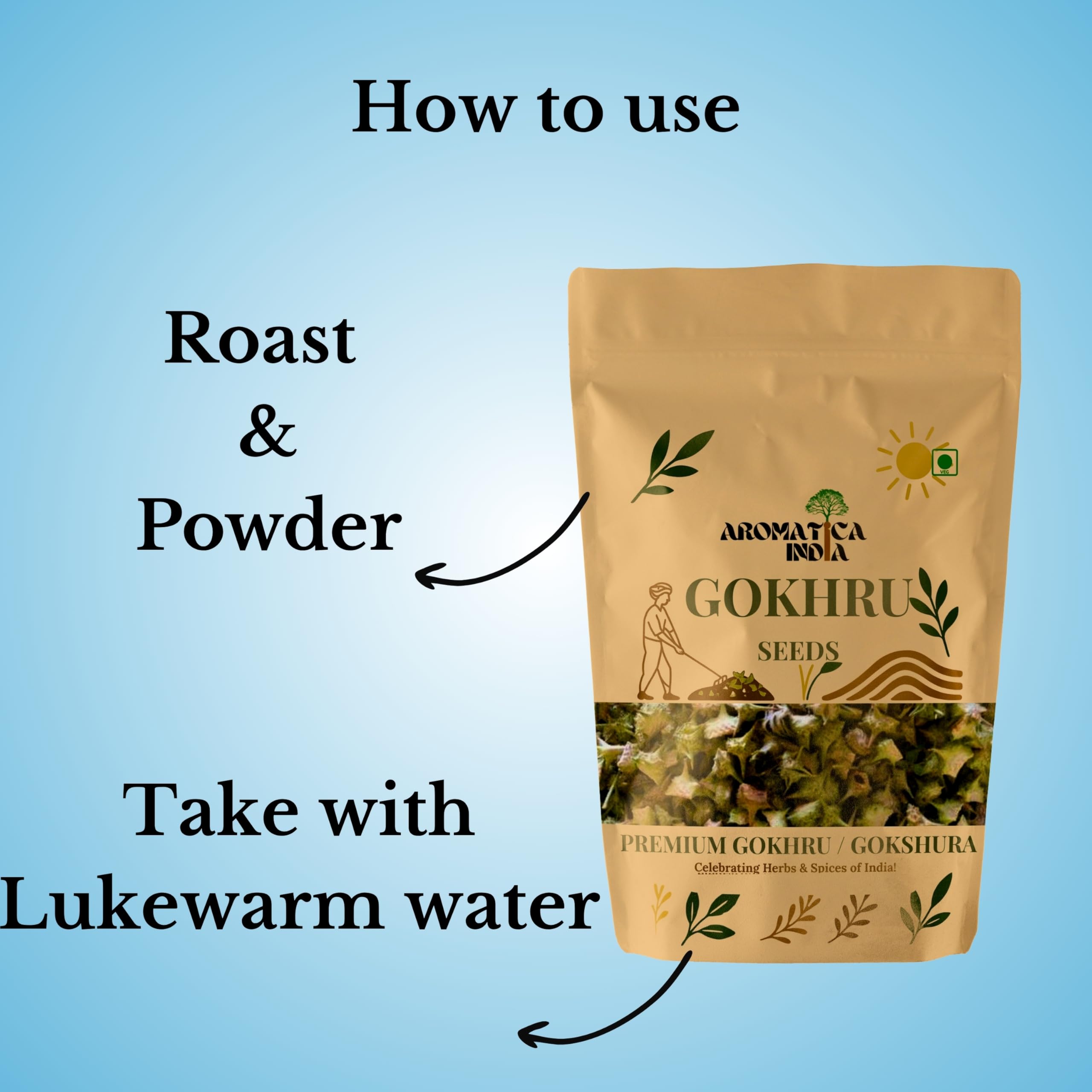 Organic Gokhru Seeds Gokshura Tribulus Terrestris Raw Whole Fruit Herb 1Kg — Amazon image 4
