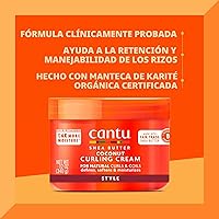 Vista 3 de Cantu Crema rizadora de coco para cabello natural con manteca de karité pura, 12 onzas (paquete de 2)