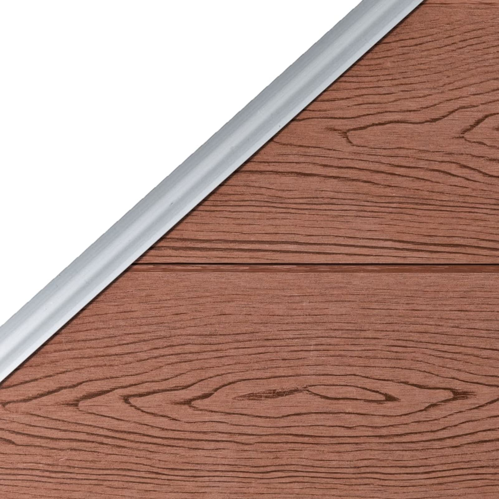 Tidyard Panneau de Clôture WPC 95x(105-180) cm Marron, Clôture de Jardin, Bordure de Jardin Décorative Protection pour Extérieur, Cour Arrière, Terrasse