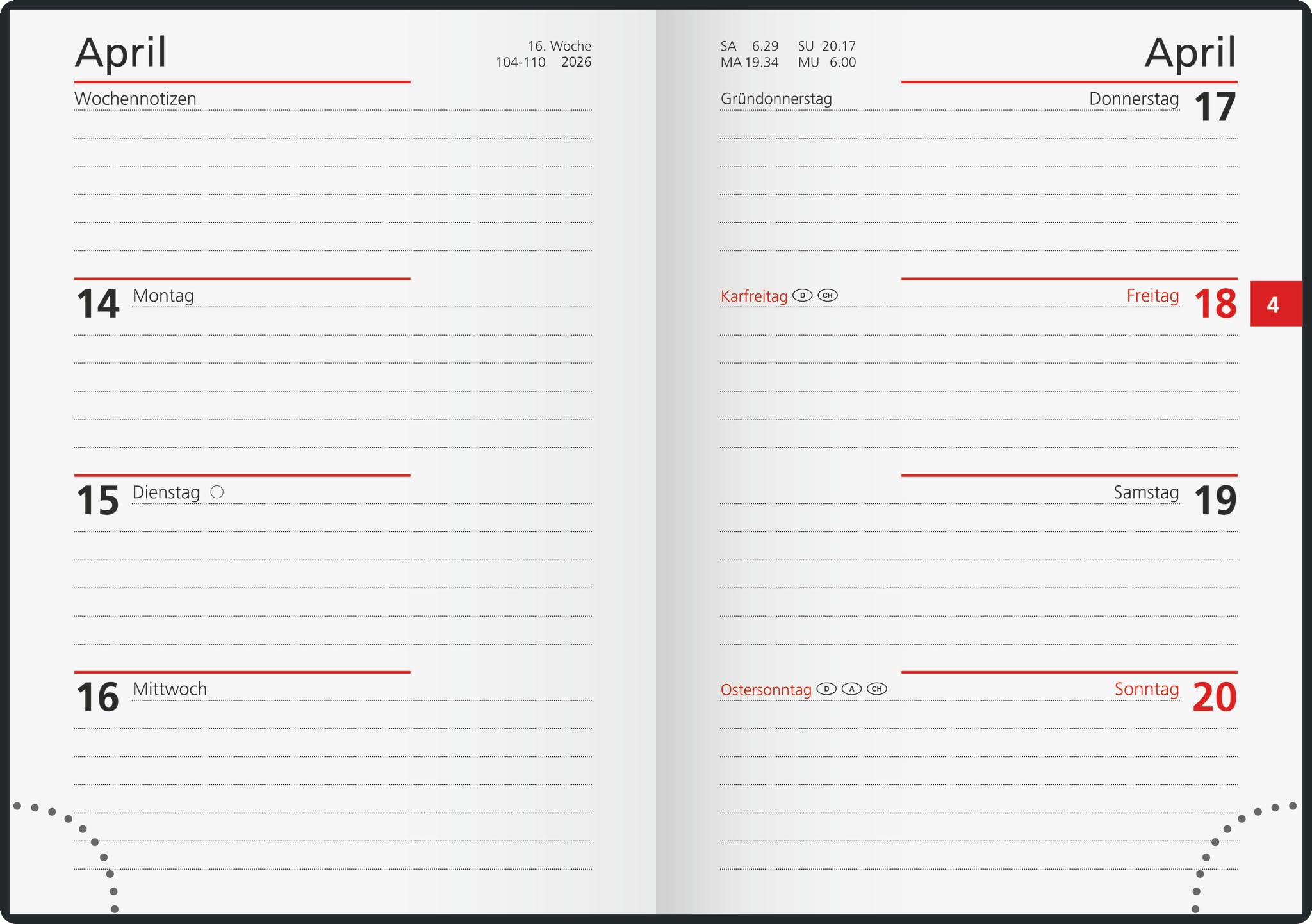 rido ide Taschenkalender Taschenkalender Septimus 15x10cm 1 Woche/2 Seiten Grafik-Einband grün
