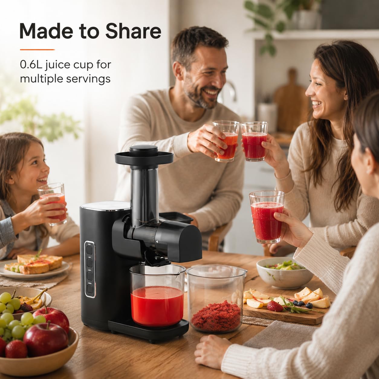 Extracteur de jus pour légumes et fruits, vainqueur du test 150 W Slow