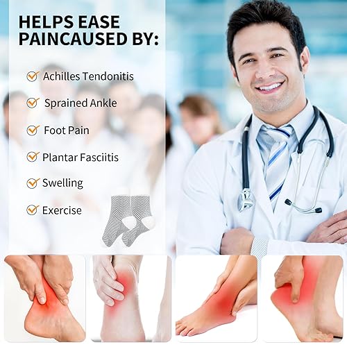 Miniatura 2 de AMEBAE Calcetines de neuropatía para mujeres y hombres, calcetines de fascitis plantar, manga de compresión de tobillo, calcetines de alivio de