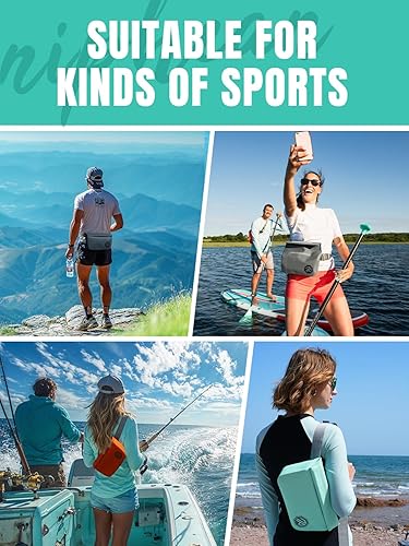 Miniatura 6 de niphean Riñonera impermeable IPX7 con cierre magnético con una sola mano, bolsa seca impermeable duradera, accesorios de kayak, tabla de remo,