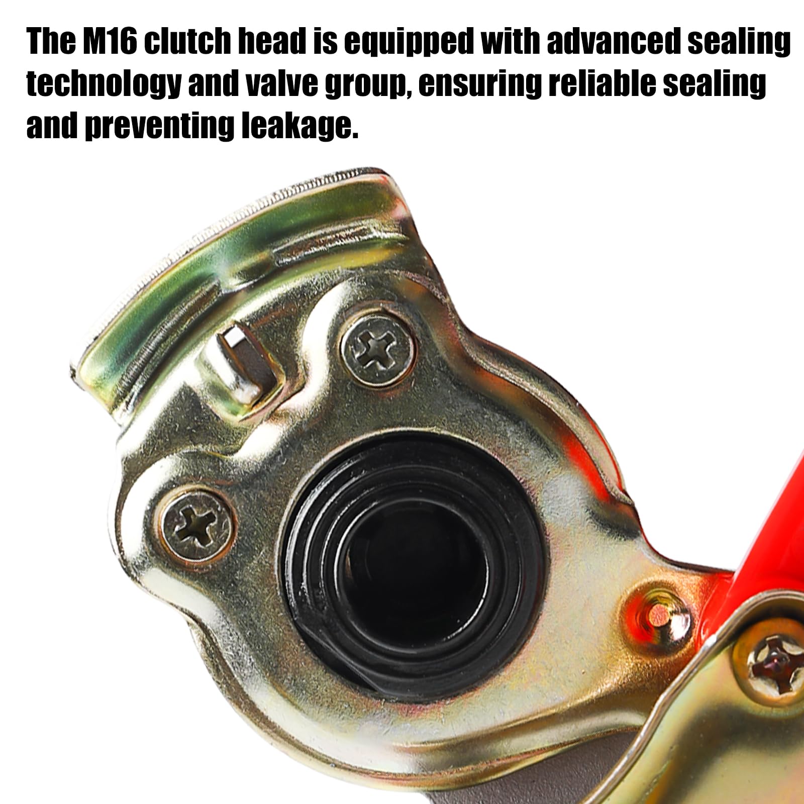 Tête D'embrayage M16 Avec Valve: Accessoires Automobiles Tête D'embrayage, Comprimé Raccord D'air Professionnelle En Métal Avec Capuchon Anti-Poussière Pour Camion Tracteur Remorque