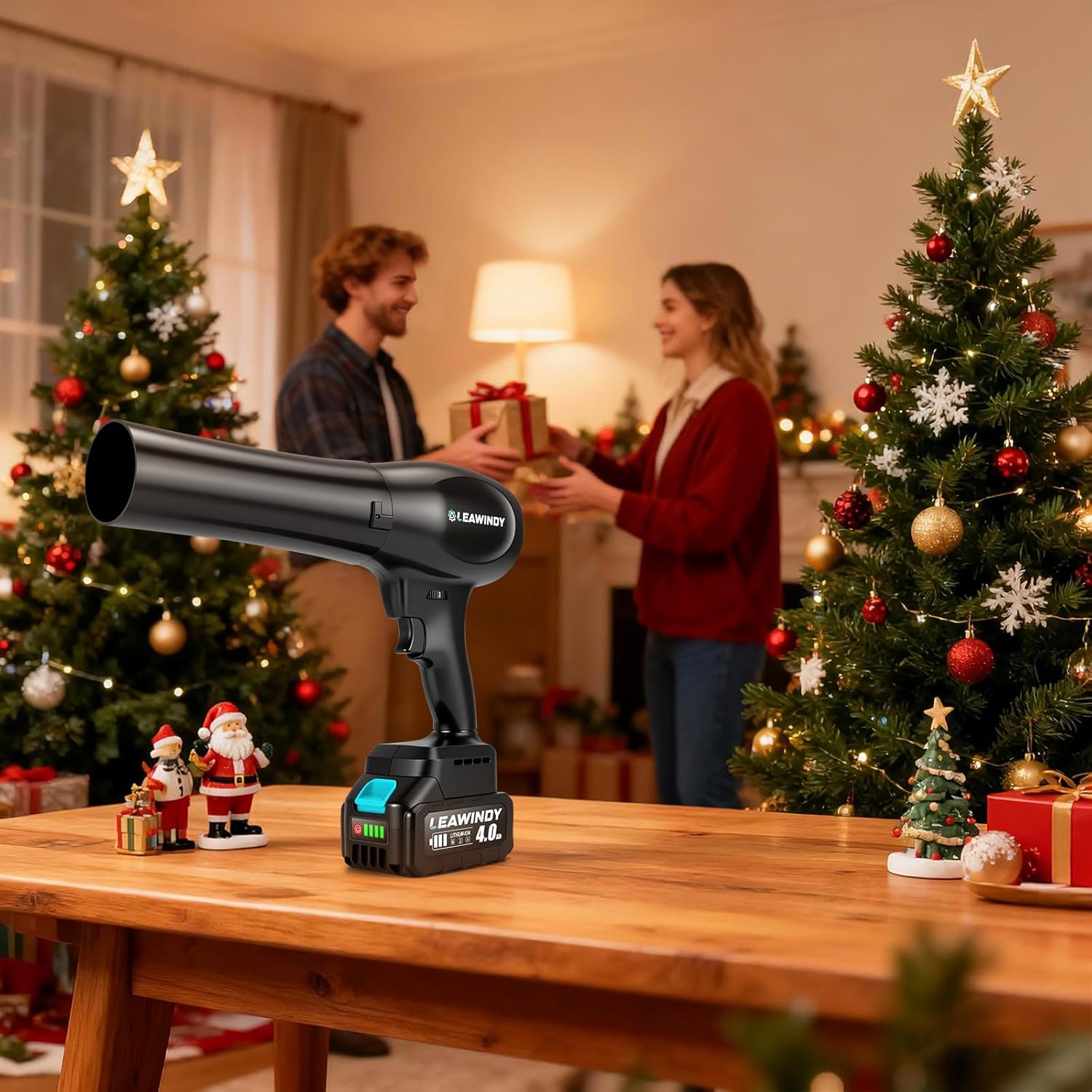 Leaf Blower Cordless with Extended Nozzle, 6 Speed Modes Turbo Jet Blower for Drying, Cordless Leaf Blower with 4.0AH Battery and Charger, Handheld Mini Leaf Blowers for Lawn Care, Patio, Car, Garage - Image 8