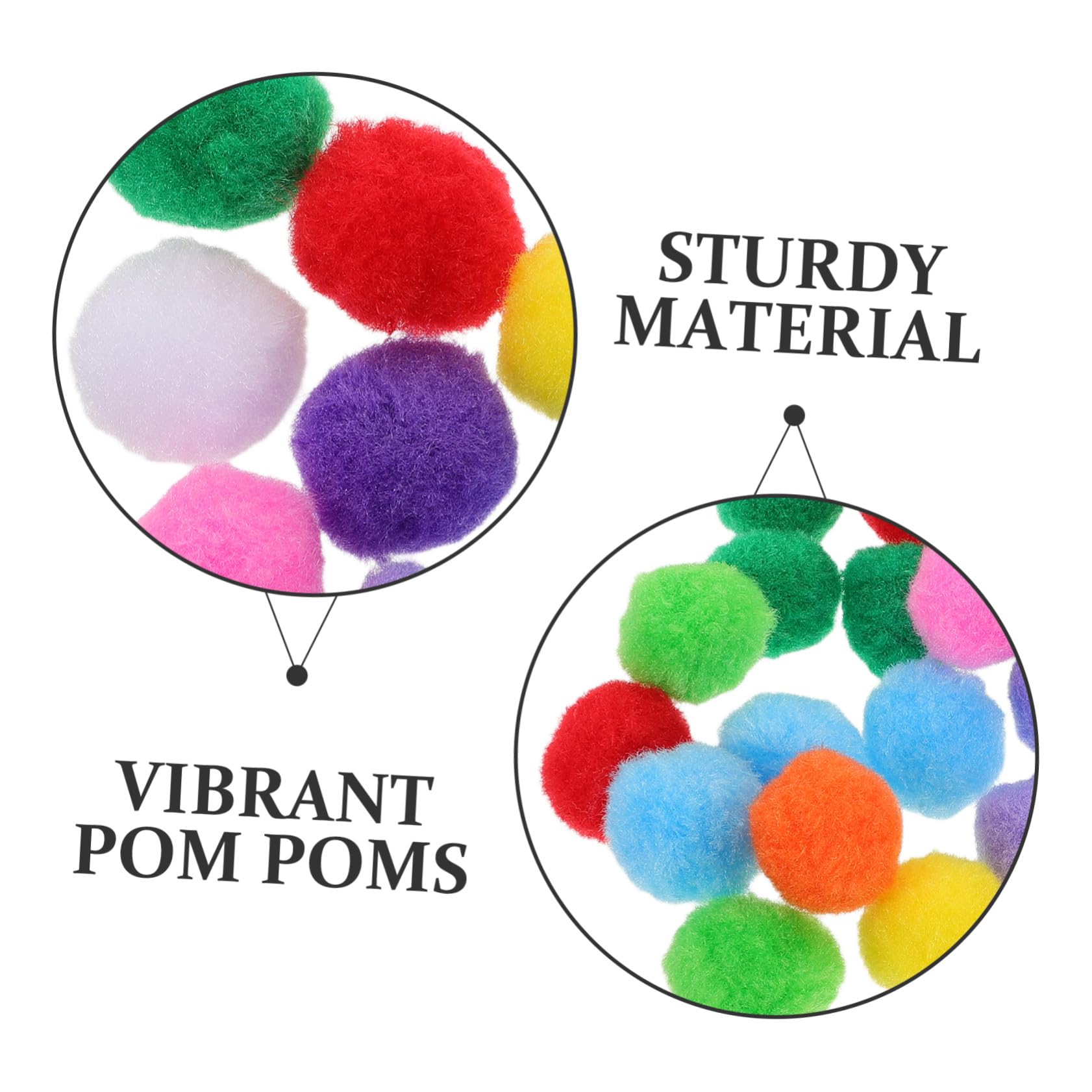 OSALADI 1000 Stück Teiliges Pom Poms Bunte Flauschige Pompoms für DIY Basteln Handschuhe Haarclip Zubehör Cheerleading Team Dekoration