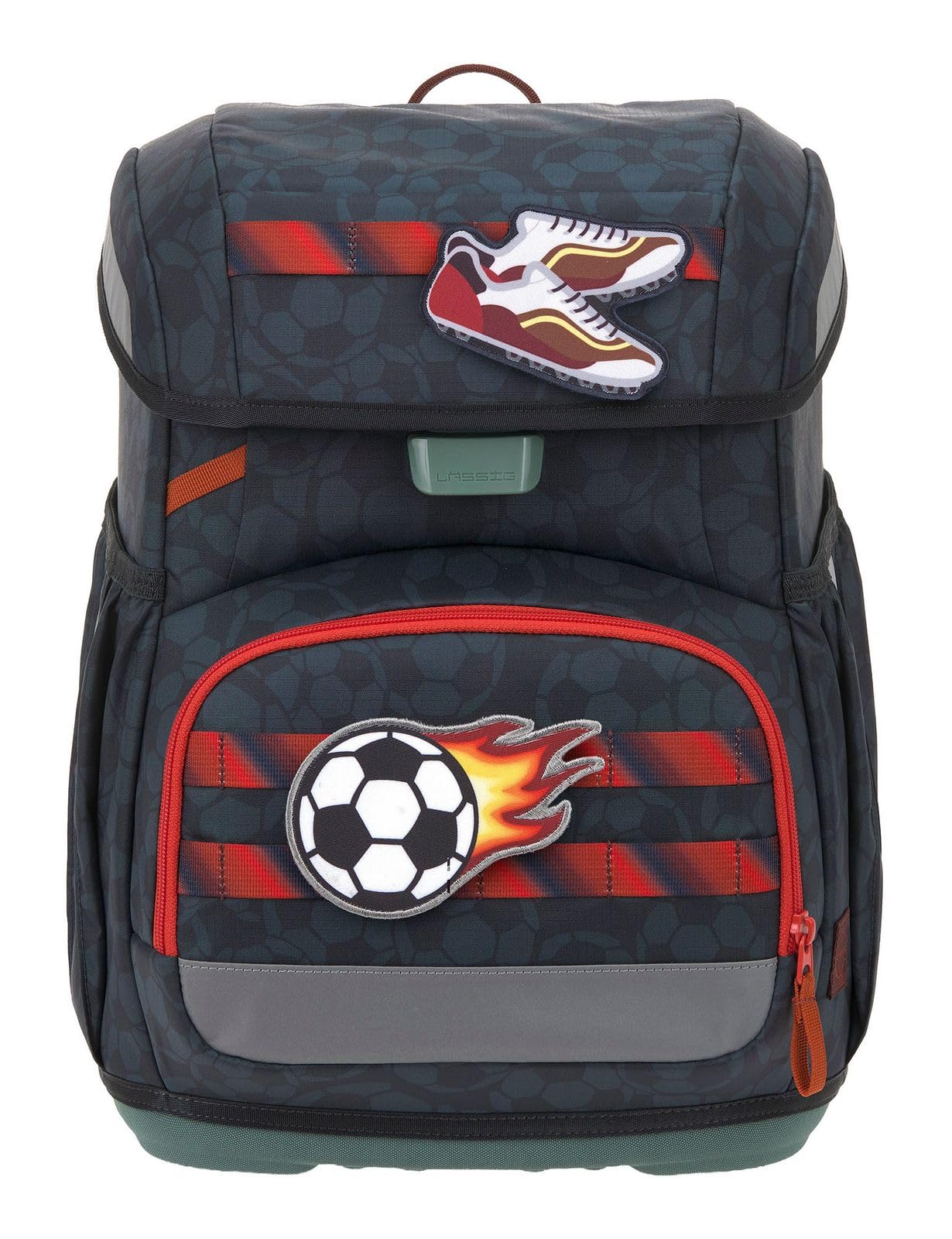 LÄSSIG Schulranzen Regenhülle Light Unique School Set 7-teilig Football deep blue dunkelblau