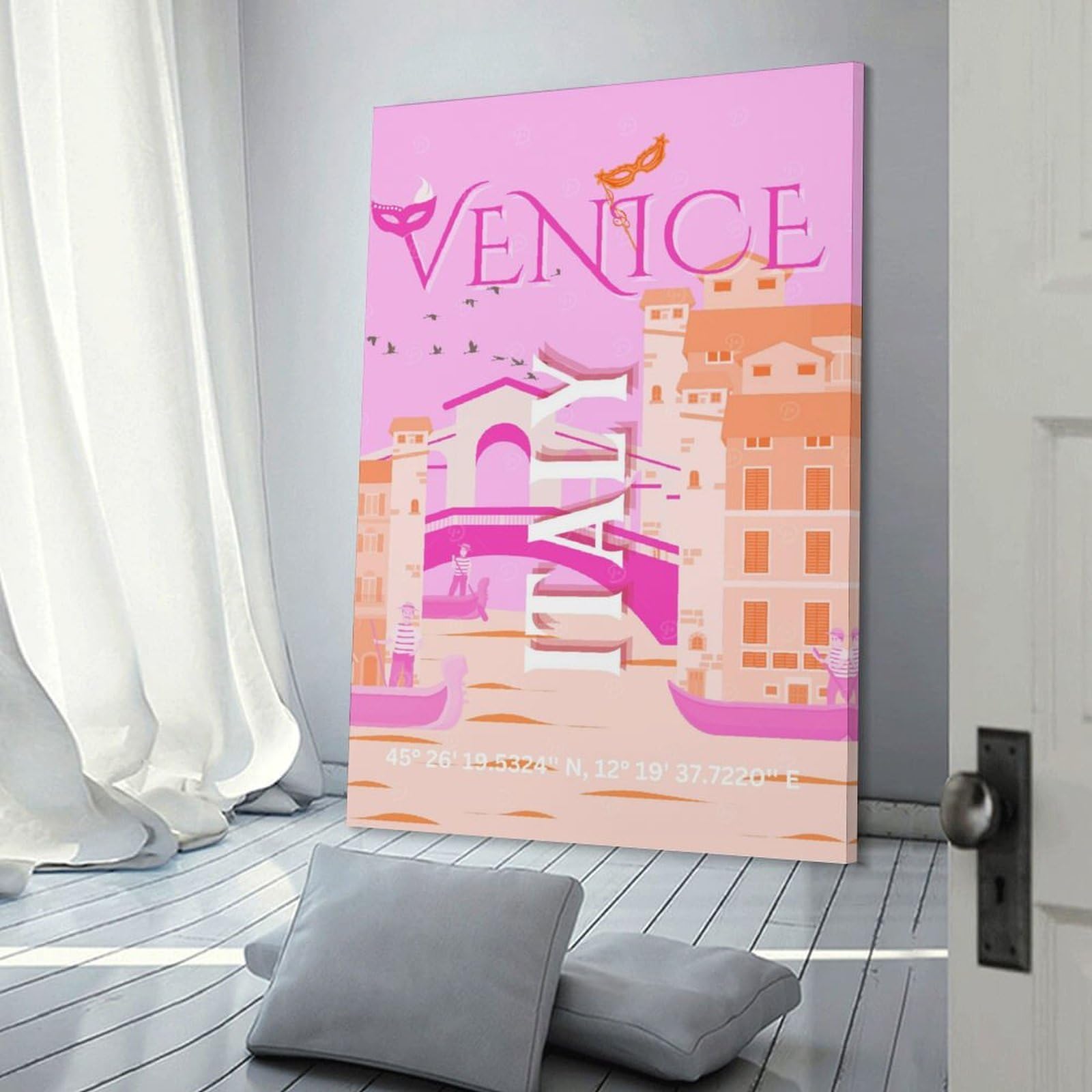 Junmoney Venice Italy Travel (2) Wall Art Print, 16x24inch(40x60cm), for Lounge Decor, Bedroom Walls Or Flats, Decorative Artwork for Empty Walls