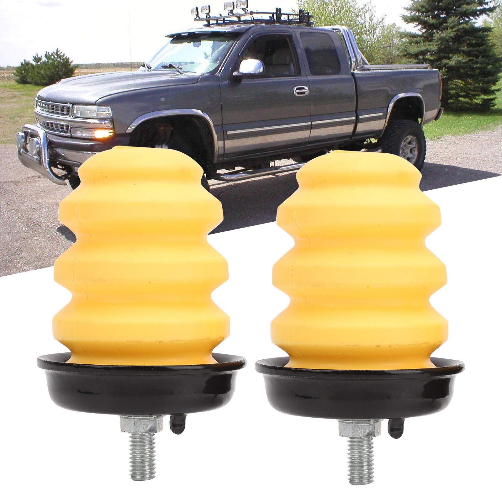 Rubber Bump Stops, 2 Stück 15712438 Bump Stop Heckrahmen Gummipuffer Fit für SILVERADO 1500 für SIERRA 1500