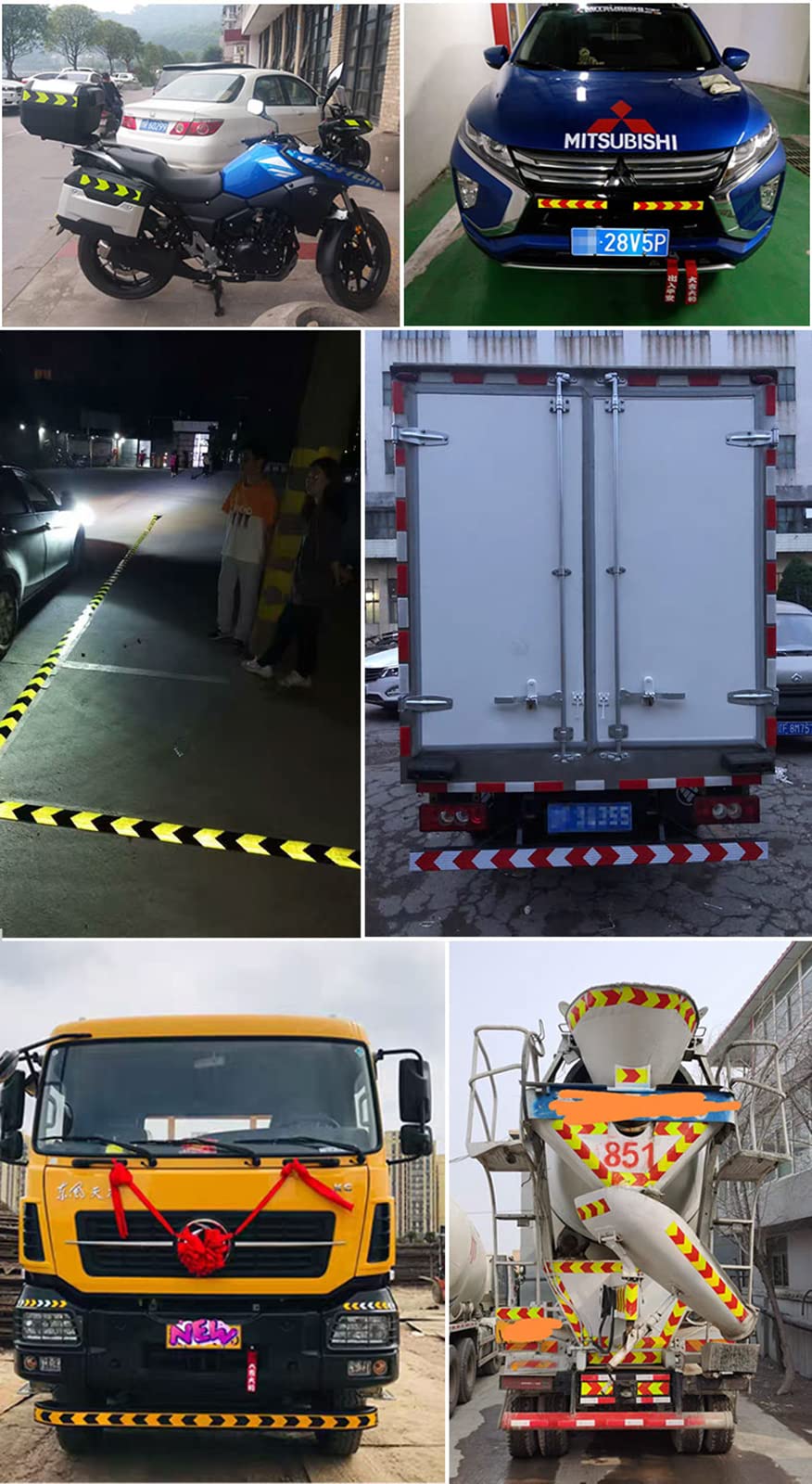 Adhesivos reflectantes, bandas de señal de segurid Cinta Reflectante Cinta de Marcado de Seguridad Cinta de Carretera, Cinta Reflectante de Advertencia de Peligro de 2"X 33 pies, Cinta de Visibilidad