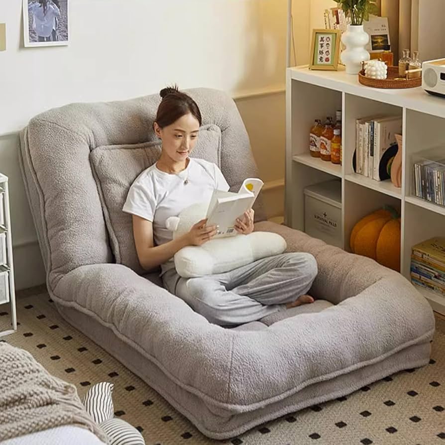 Amazon｜調節可能なフロアソファベッド、5ポジション背もたれと