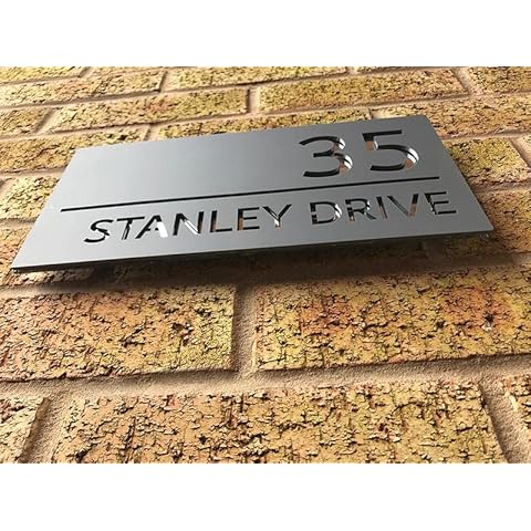 Personalised Contemporary Rectangle House Sign Cover