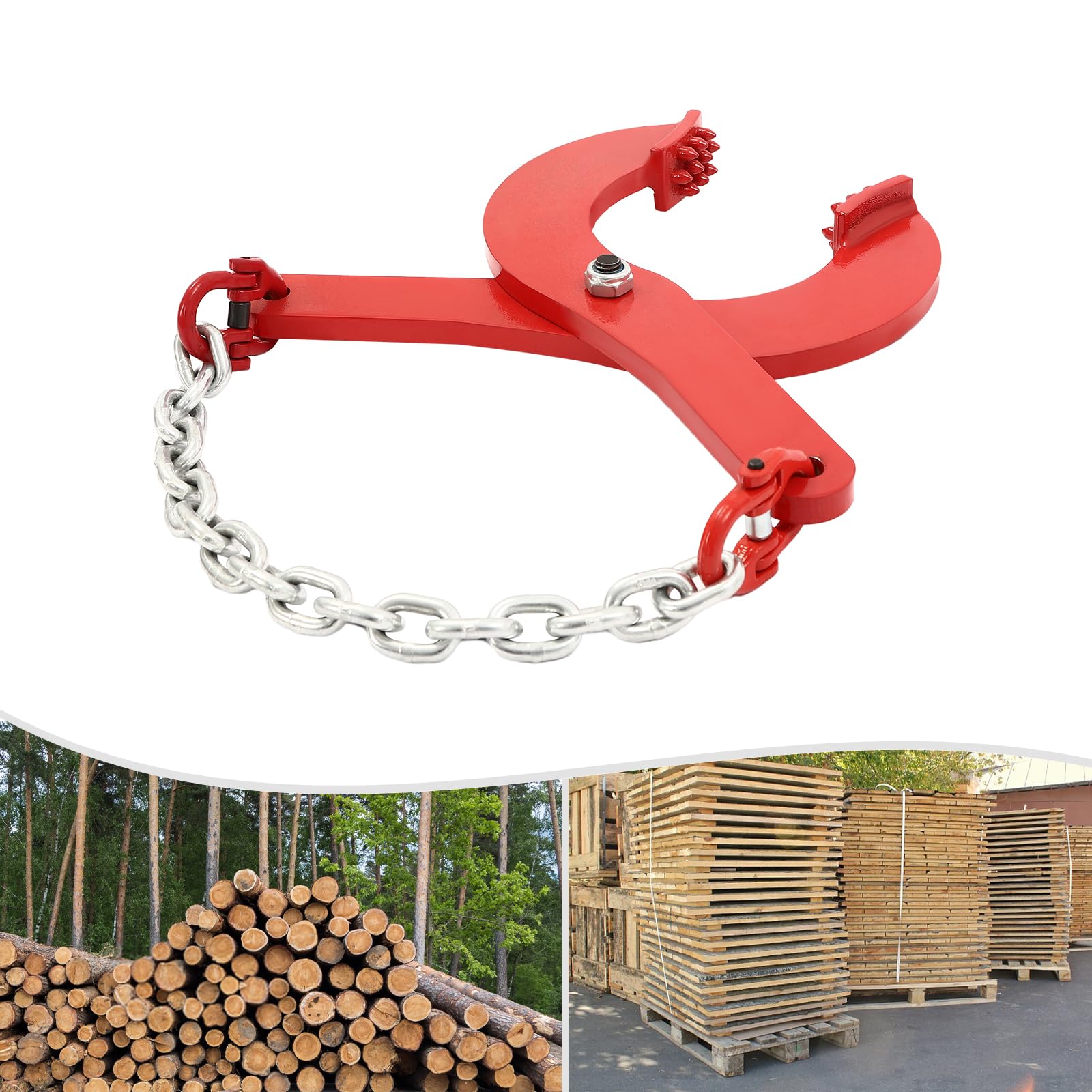 Morsetto per pallet, 2000 kg, pinza per bordo, pinza in acciaio, morsetto per pallet, apertura regolabile 0-17 cm, morsetto per tirare pallet