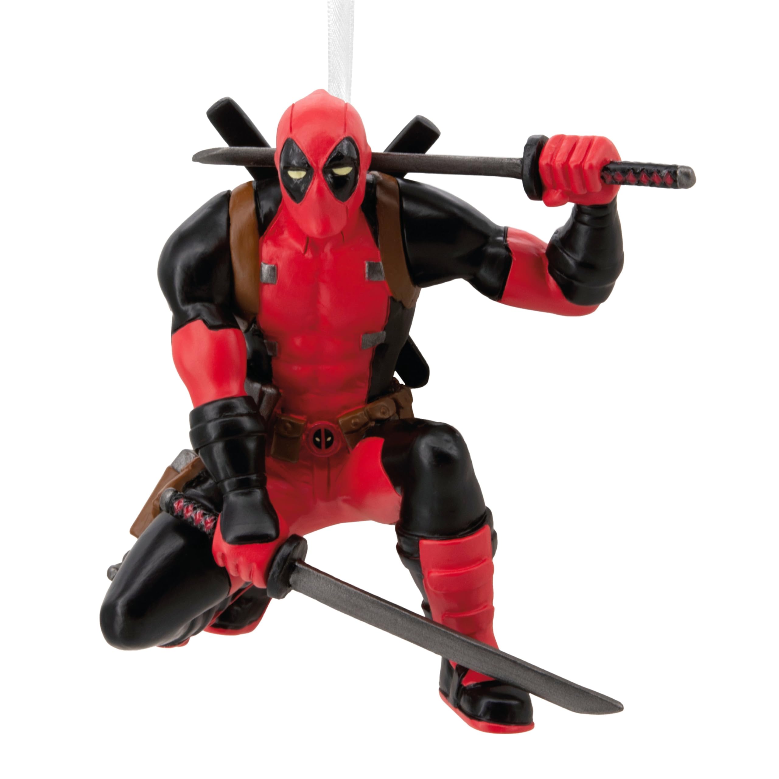 Hallmark Deadpool & Katanas Keepsake Hanging Ornament, MARVEL, Tree Decoration, Christmas, Red, Black
