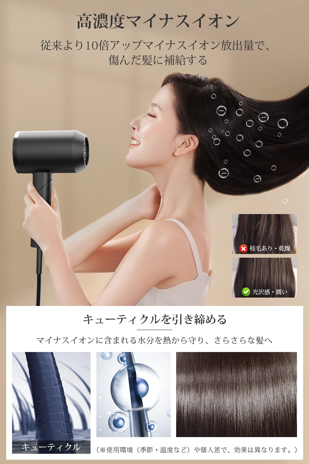 Amazon | ヘアドライヤー 大風量 【速乾革命 新型高速モーター搭載