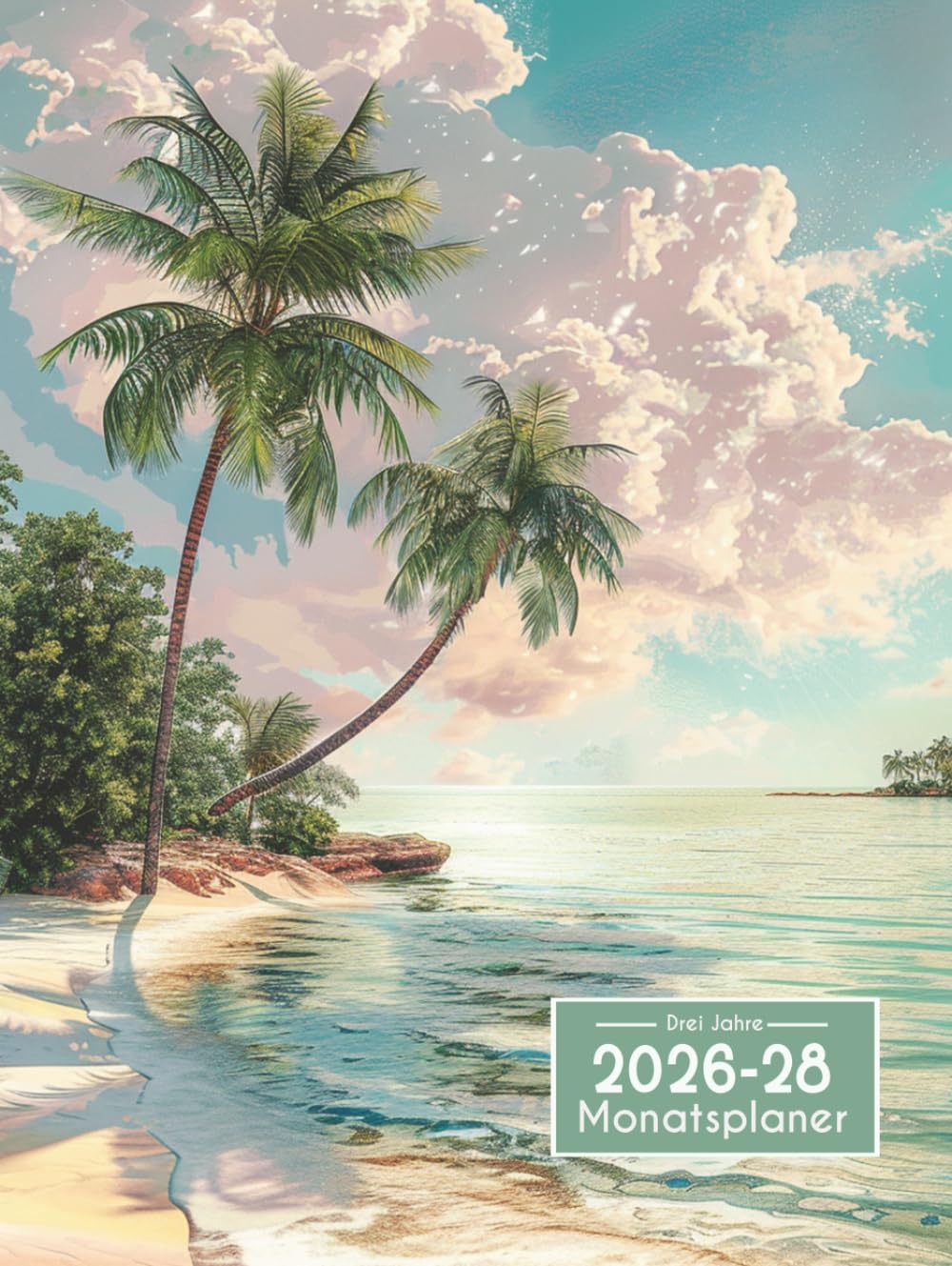 monatsplaner 2026-2028: 3 Jahre - Von Januar 2026 bis Dezember 2028