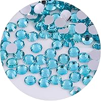 Vista 29 de 4500 diamantes de imitación SS6 de 0.079 in con parte trasera plana para uñas, manualidades, gemas redondas con purpurina y cristales para bricolaje