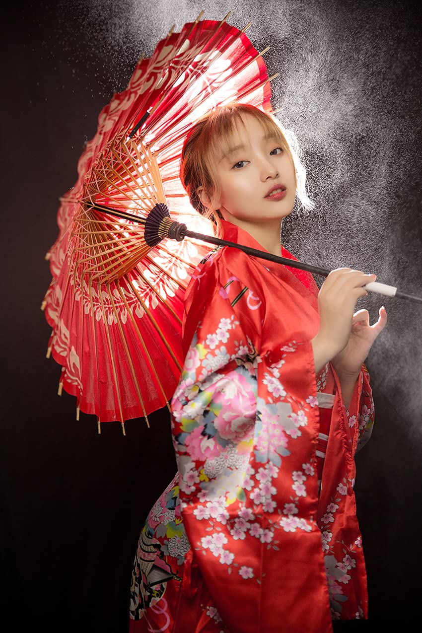 Bata tipo kimono tradicional japonés para mujer, vestido kimono para Halloween, disfraz de cosplay de Geisha Yukata