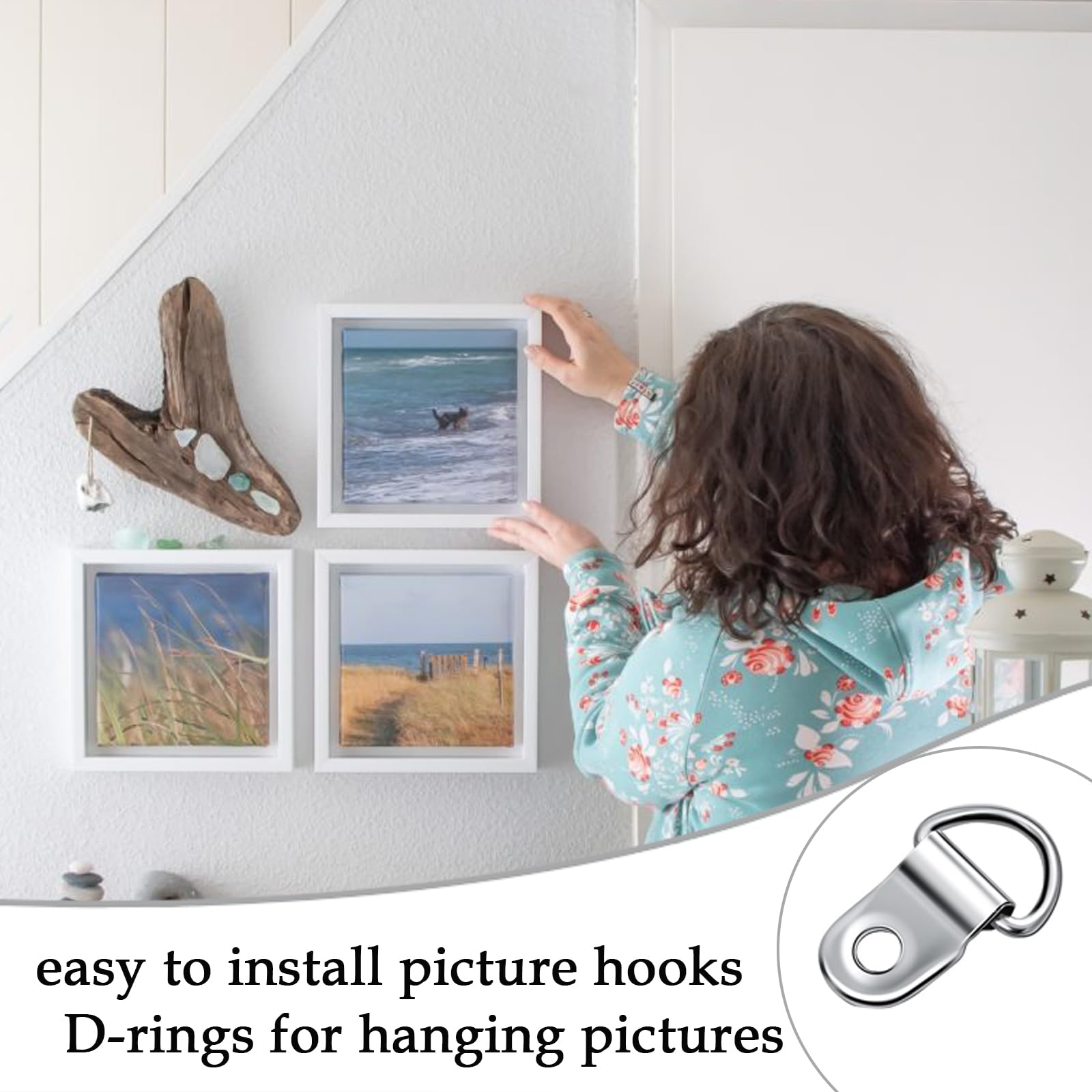 Uxcell D-Ring Picture Hangers - 90mm X 22mm Silver Tone, 10 Pack For Photo Frames