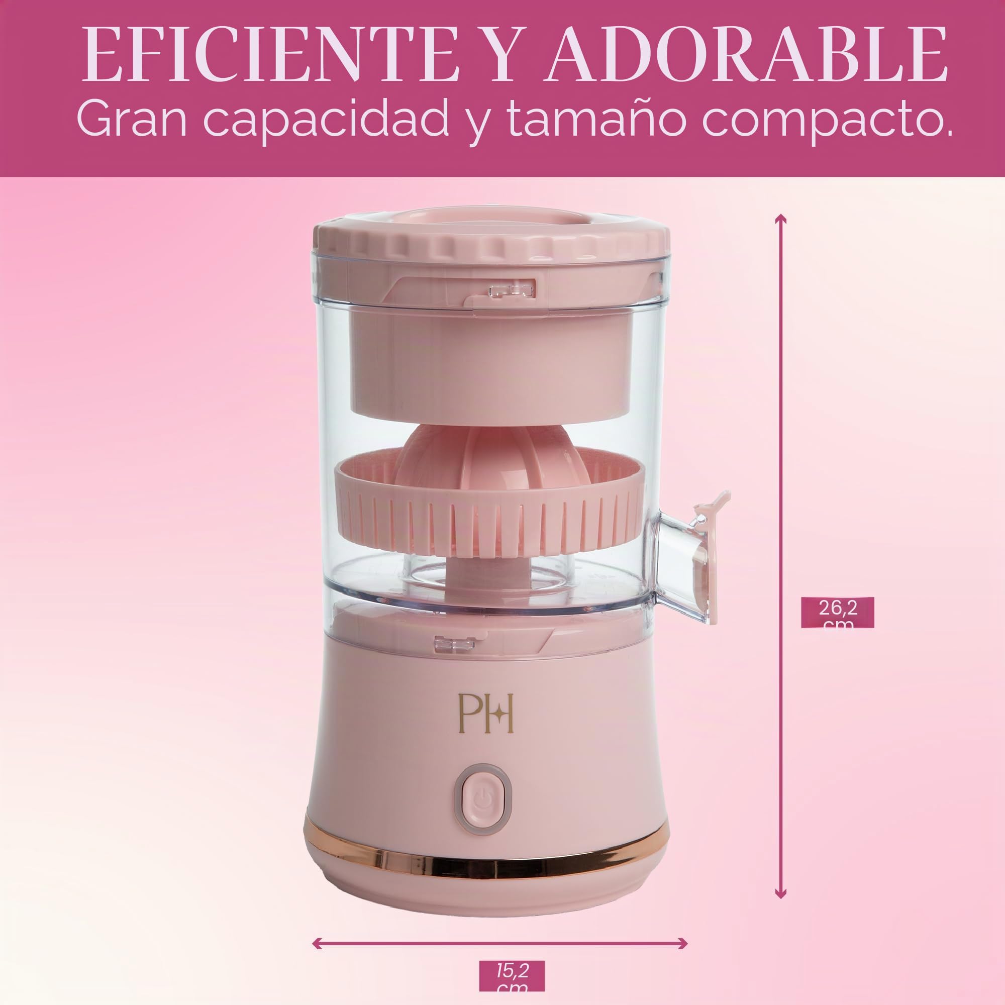 Paris Hilton PH12055 - Exprimidor eléctrico de cítricos, plástico, color rosa