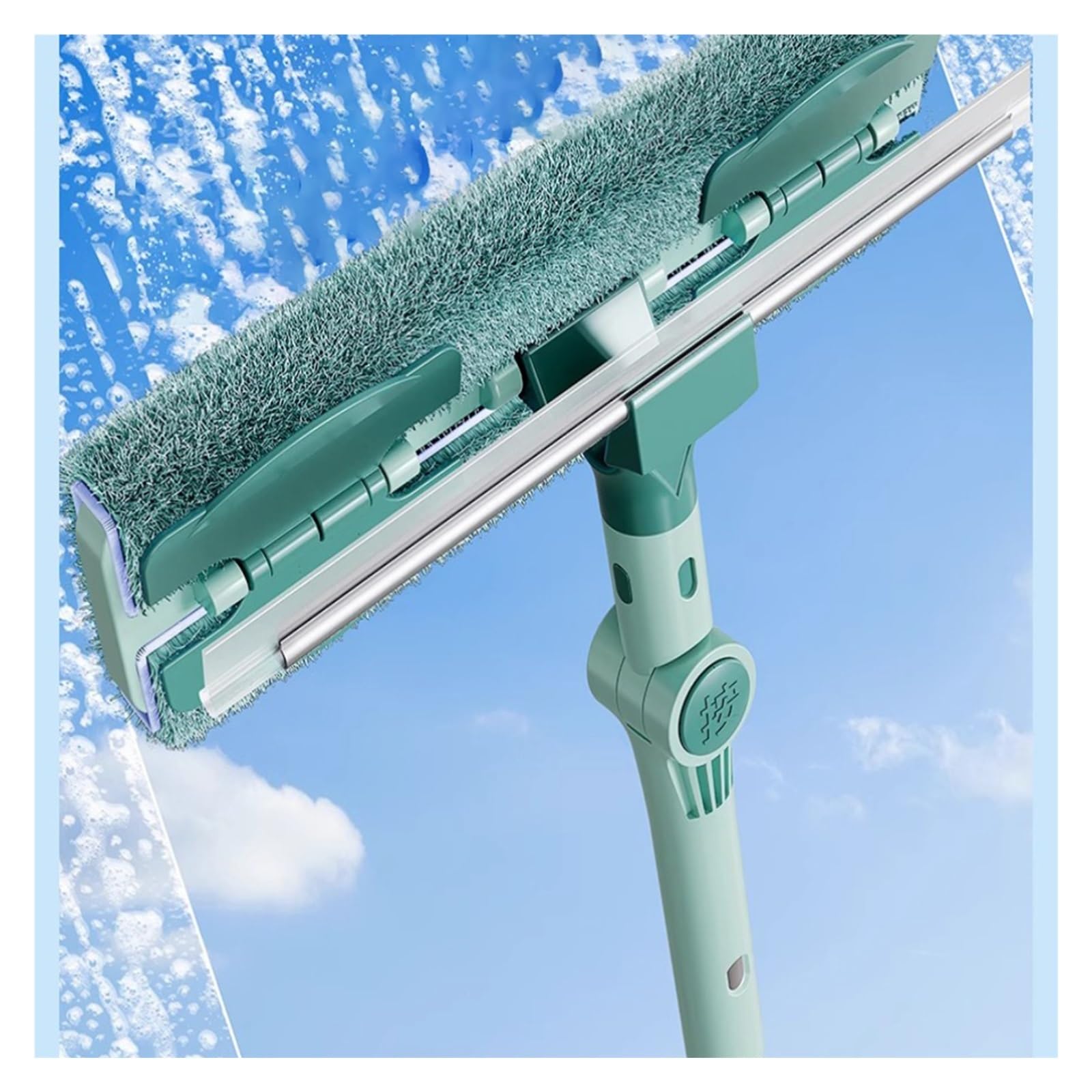Tige de nettoyage de vitres télescopique 150 cm pour fenêtres et miroirs