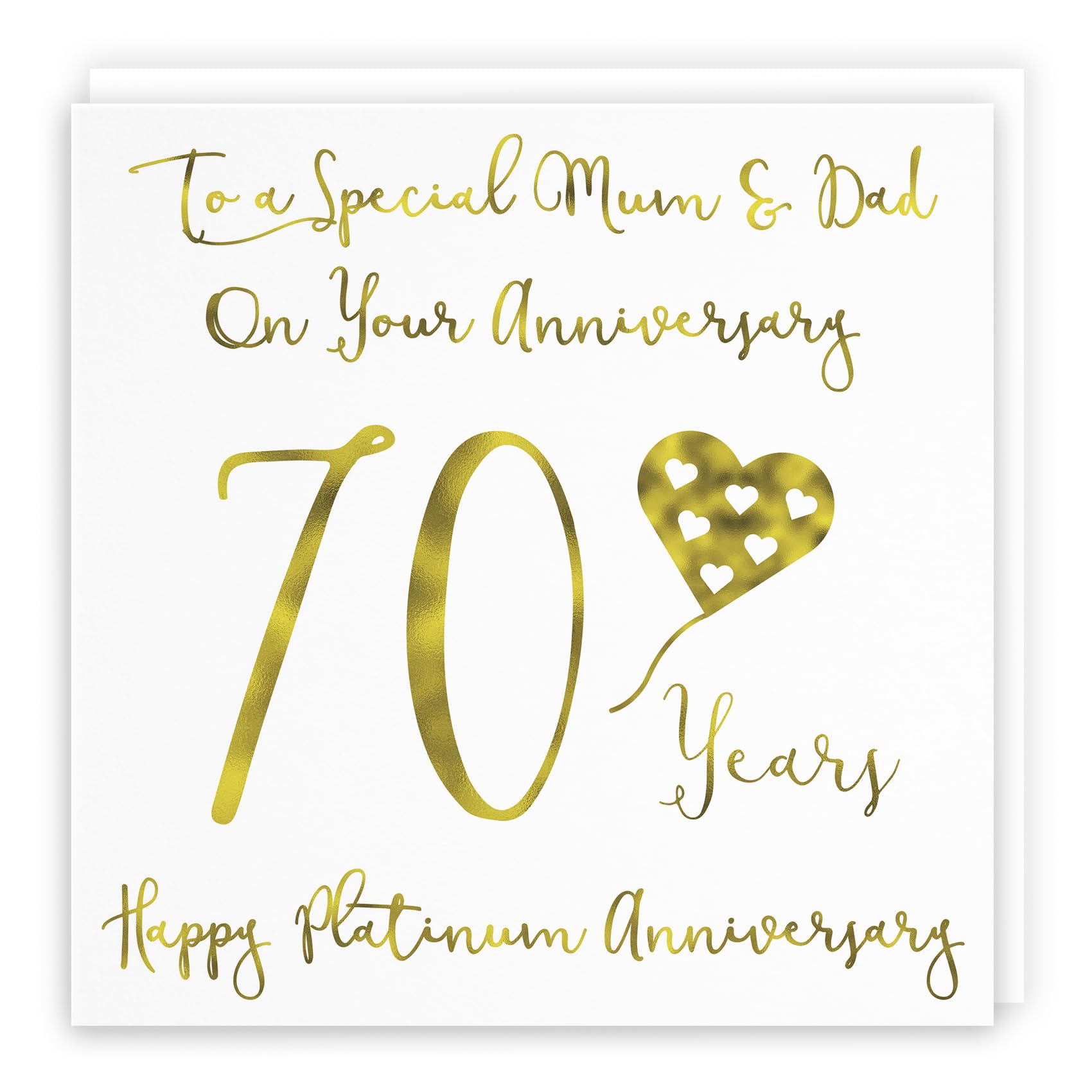 Hunts England, Mum And Dad, Parents 70th Anniversary Card, To A Special Mum & Dad On Your Anniversary, 70 Years