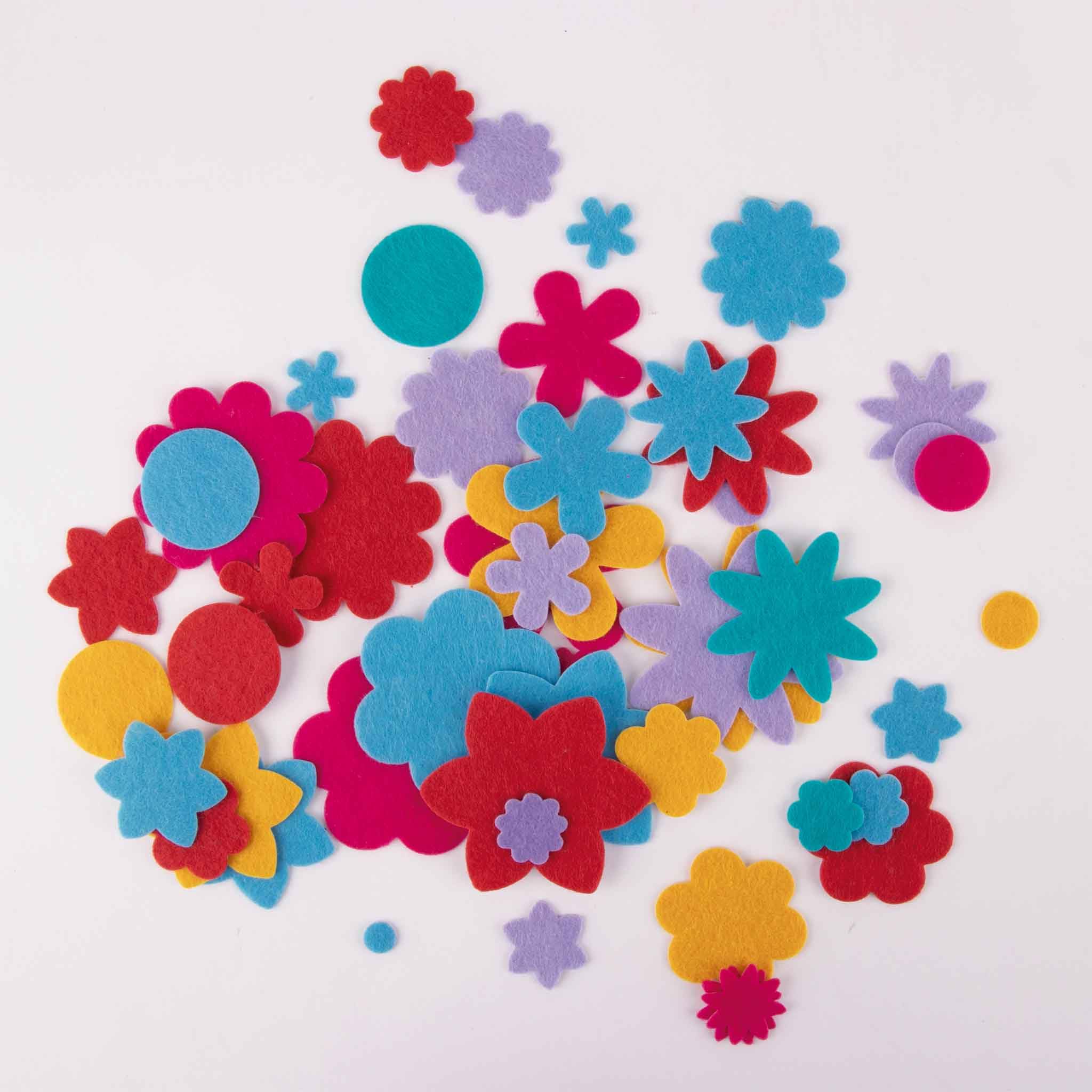 60 Pezzi Di Applicazioni Floreali In Feltro NBEADS - Fiori Imbottiti Colorati Per Cucito, Hobby Creativi E Decorazione Fai-da-Te - 2
